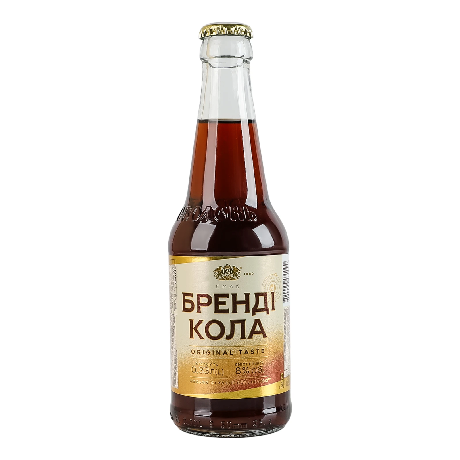 Напій слабоалкогольний Оболонь сильногазований Смак Бренді Кола 8% 0.33л