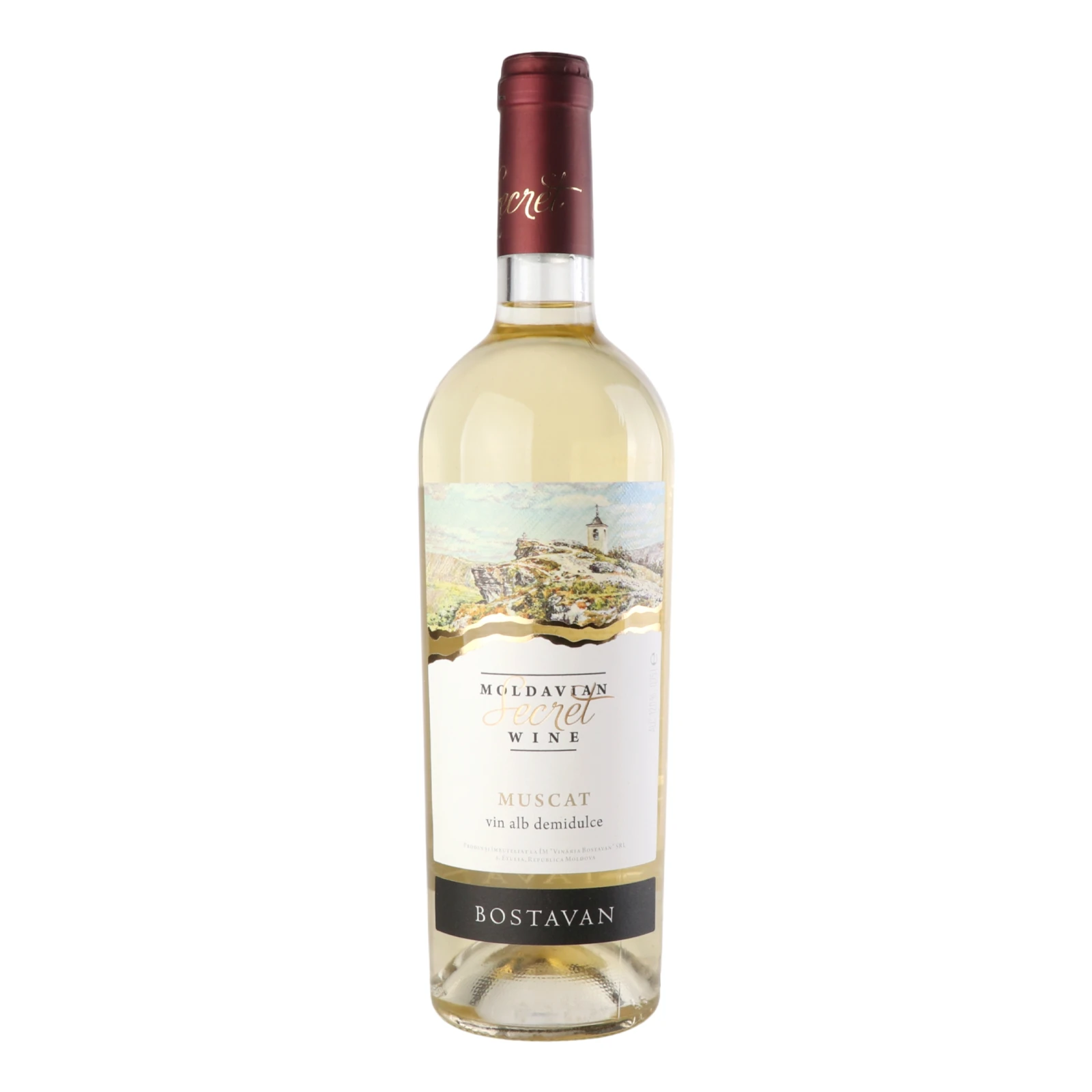 Вино Bostavan Muskat біле напівсолодке 11-13% 0.75л Фото №:1