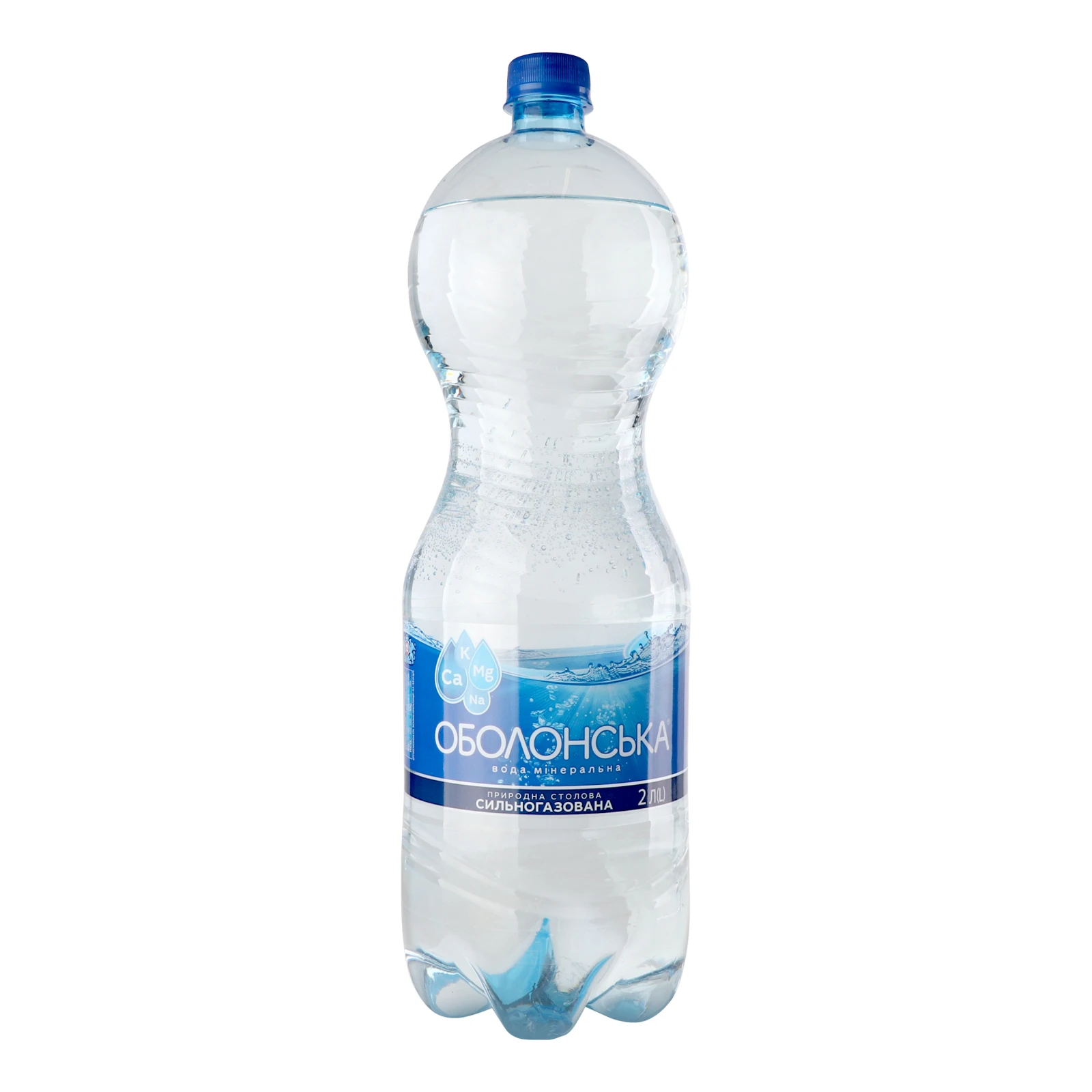 Вода мінеральна Оболонська природна столова сильногазована 2л Фото №:1