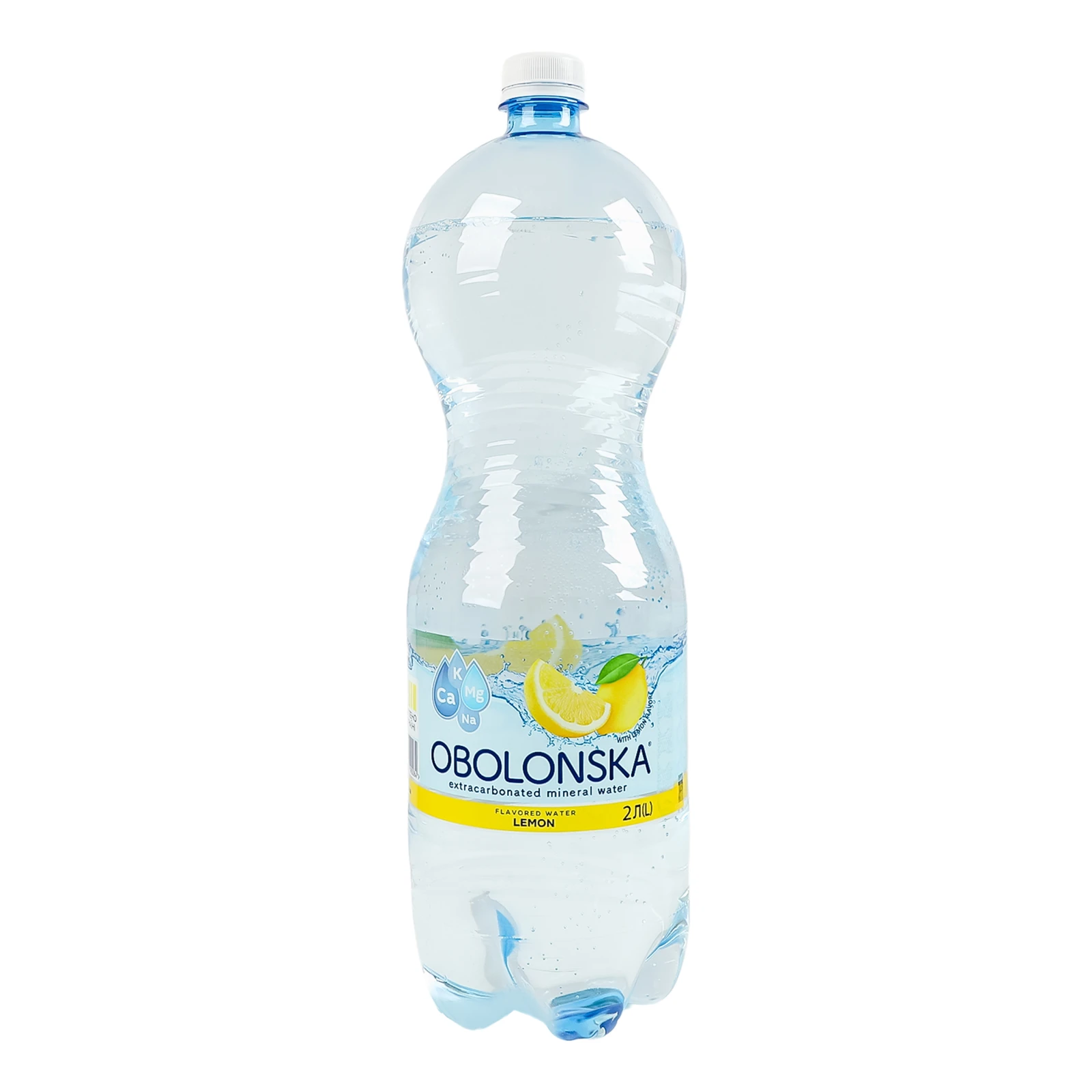 Вода мінеральна Оболонська столова сильногазована Плюс лимон 2л фото 2