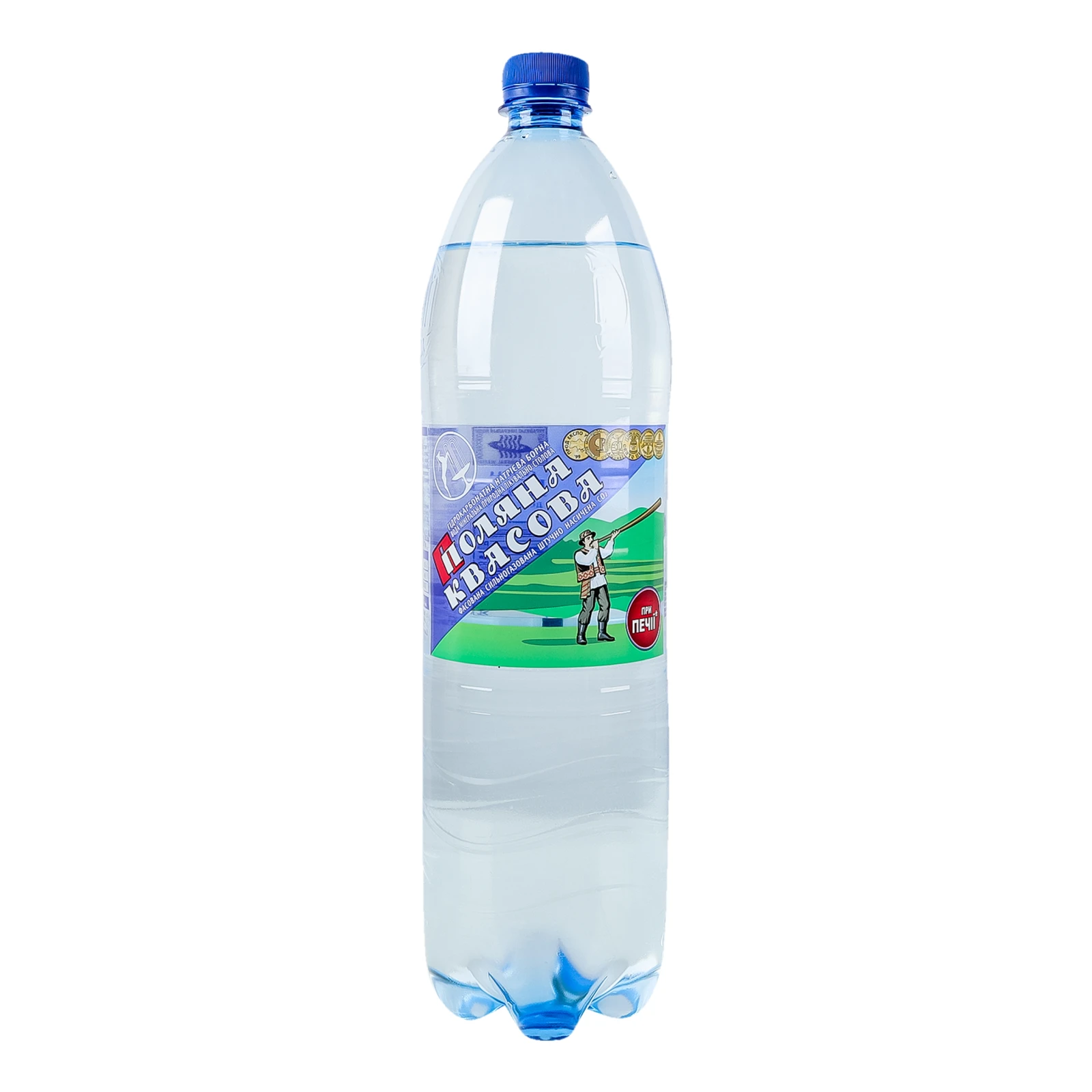 Вода мінеральна Поляна Квасова природна лікувально-столова сильногазована 1.5л Фото №:1