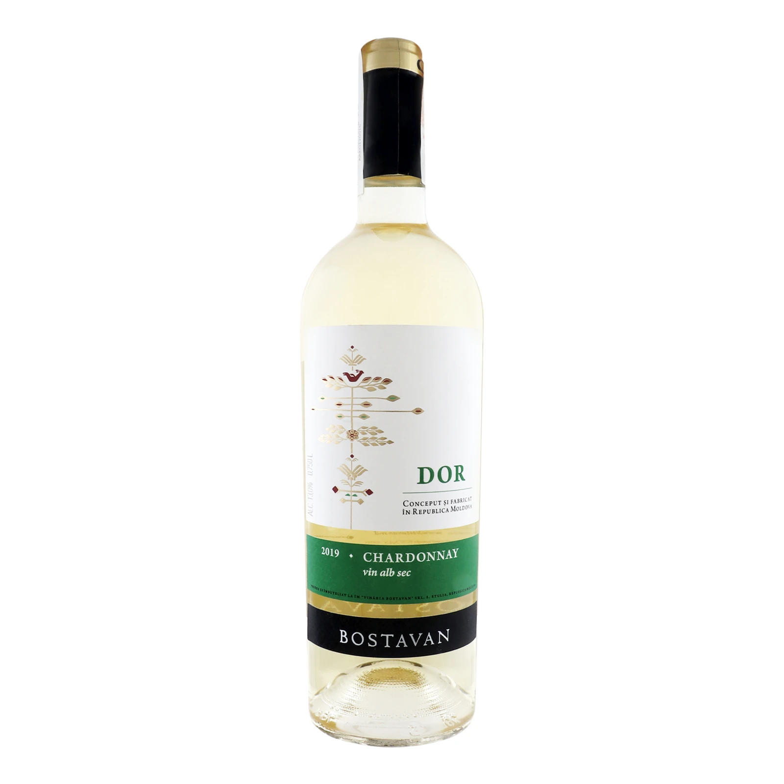Вино Bostavan DOR Chardonnay 0,75л біле сухе Фото №:1