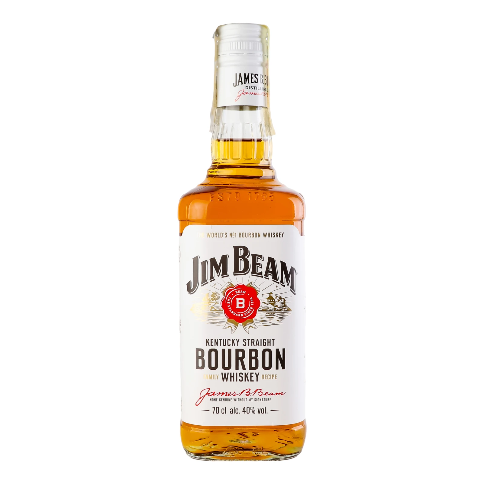 Віскі Jim Beam White Bourbon 40% 0.7л Фото №:1