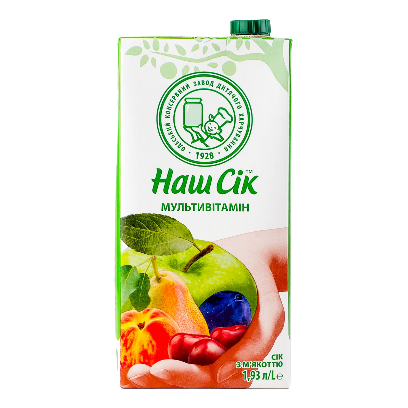 Сік Наш сік з м'якоттю пастеризований Мультивітамін 1.93л Фото №:1