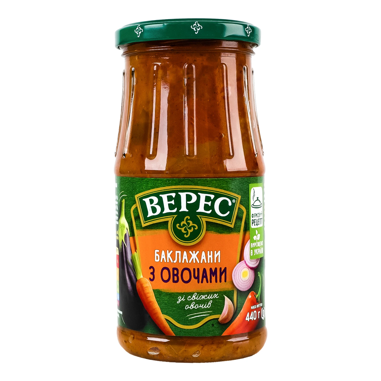 Баклажани Верес з овочами смажені стерилізовані 440г Фото №:1