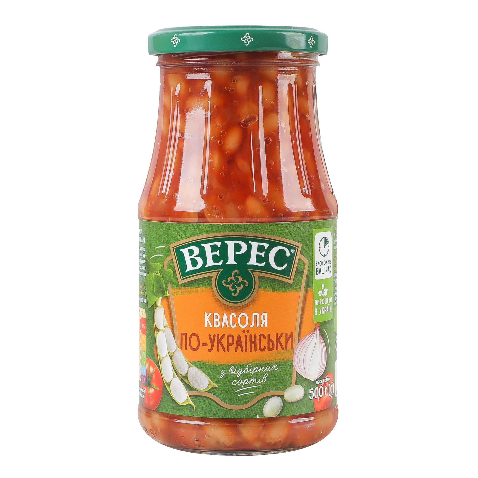 Квасоля Верес По-українськи в томатному соусі стерилізована 500г Фото №:1