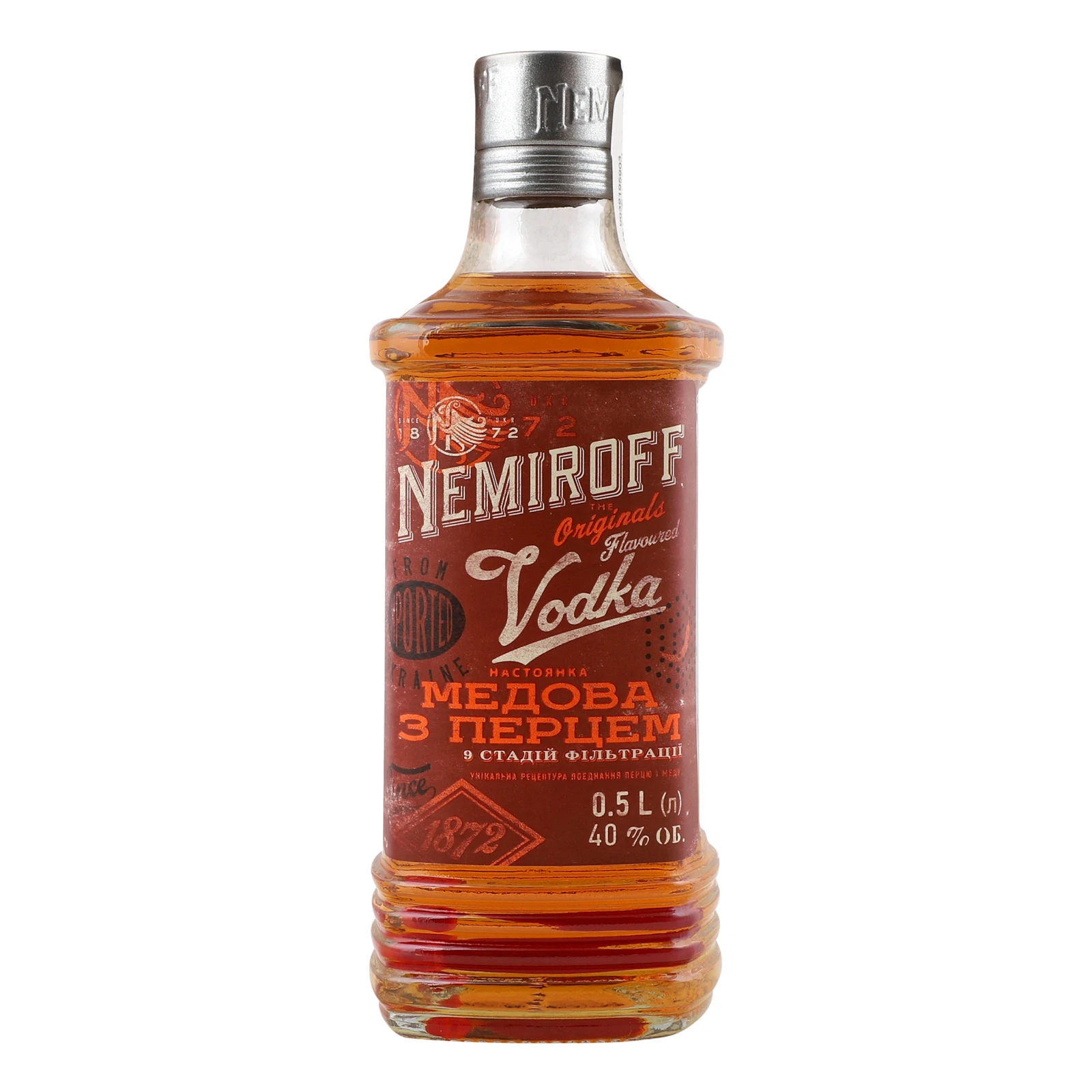 Настоянка Nemiroff Українська медова з перцем 40% 0.5л Фото №:1