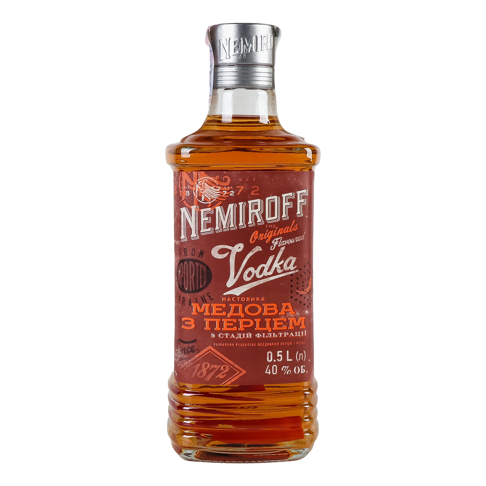 Настоянка Nemiroff Українська медова з перцем 40% 0.5л Фото №:1