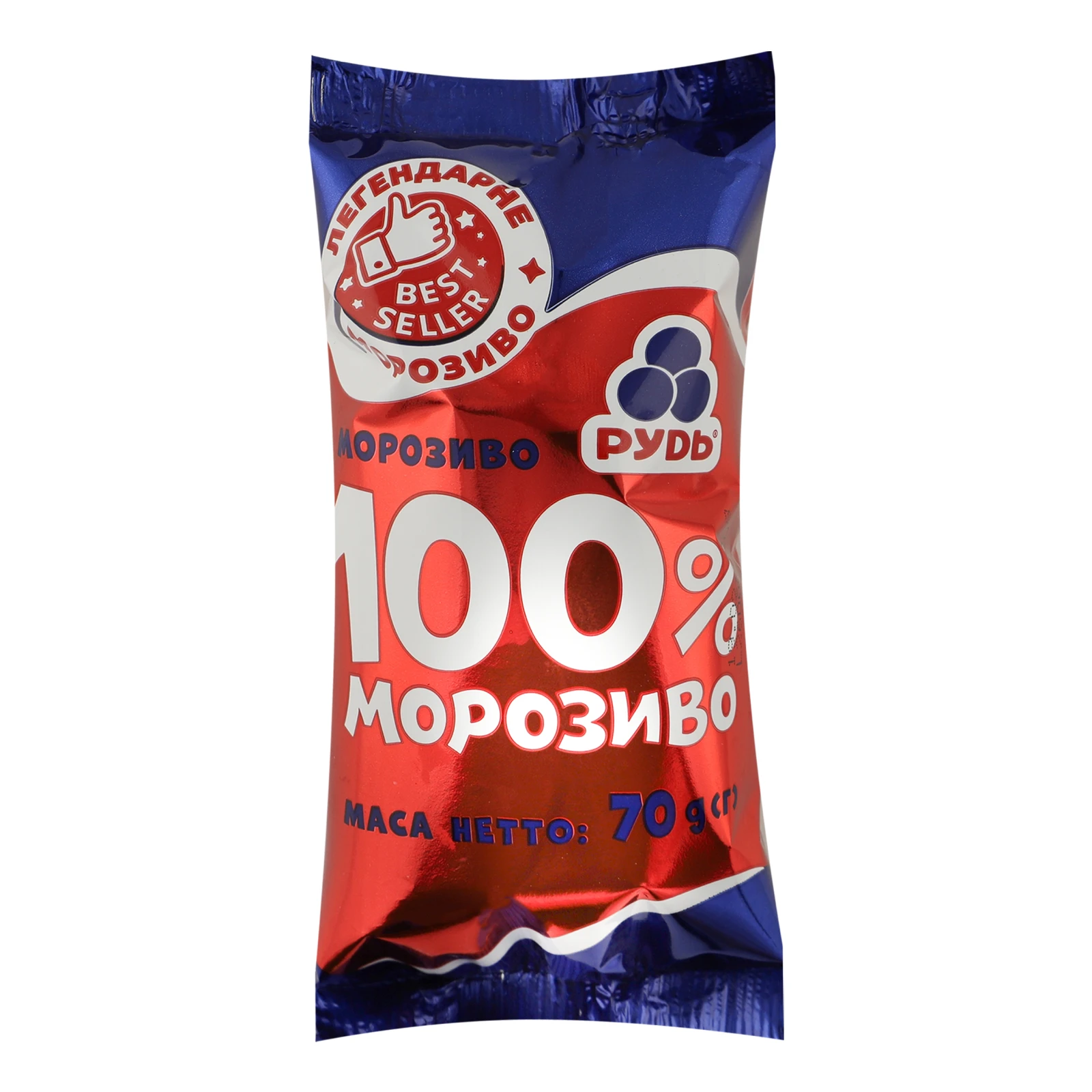 Морозиво Рудь 100% з комбінованим складом сировини 70г