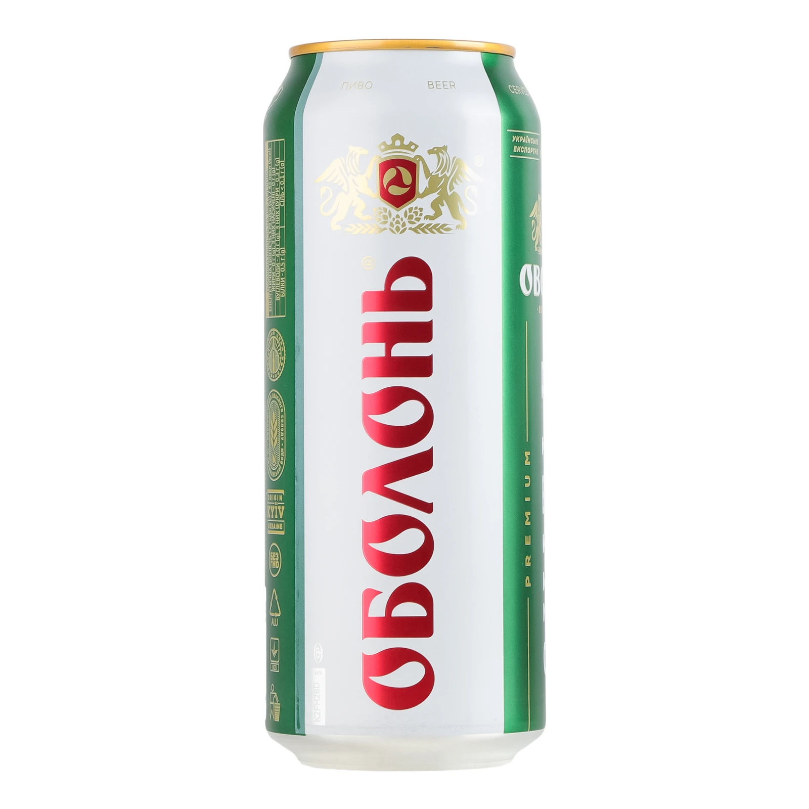 Пиво Оболонь світле пастеризоване 4.5% 0.5л Фото №:1
