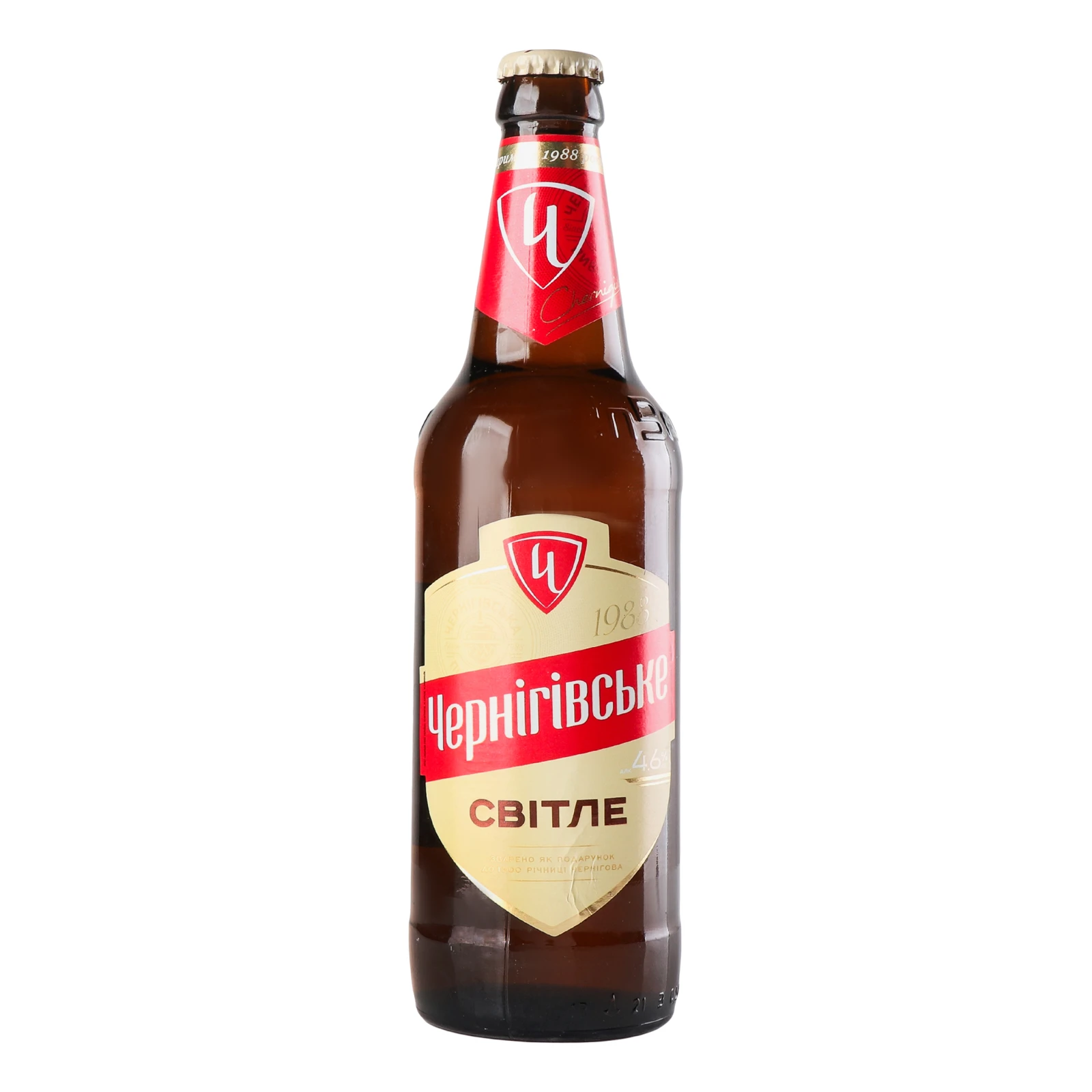 Пиво Чернігівське світле пастеризоване 4.6% 0.5л Фото №:1