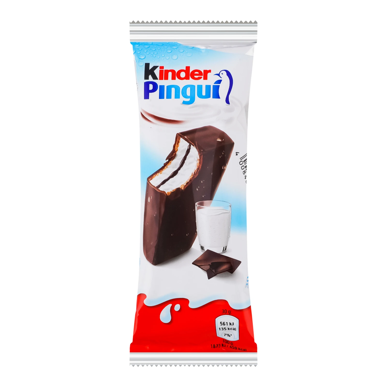 Тістечко Kinder Pingui бісквітне з шоколадом та молочною і какао начинкою 30г