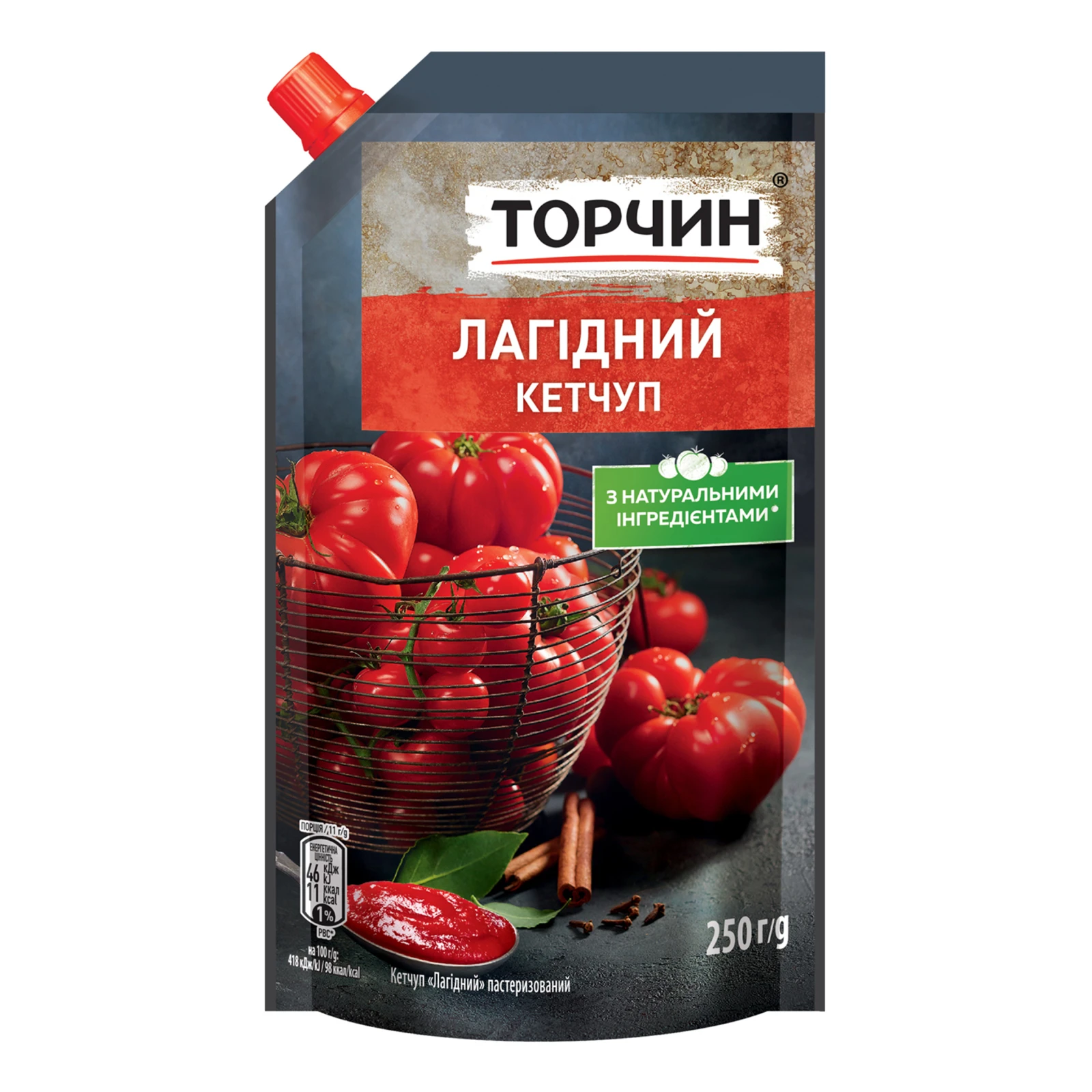 Кетчуп Торчин Лагідний пастеризований 250г