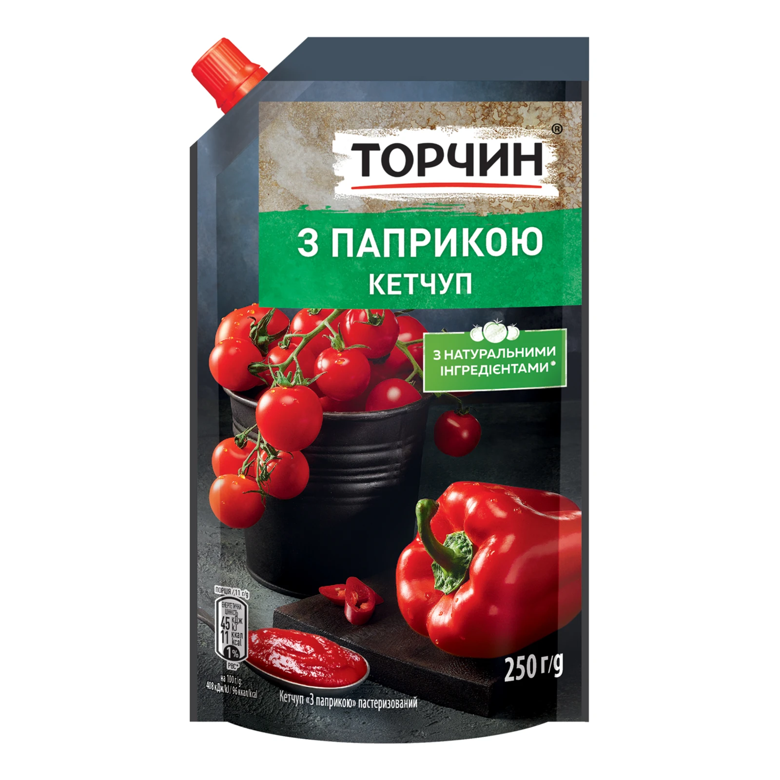 Кетчуп Торчин З паприкою пастеризований 250г Фото №:1