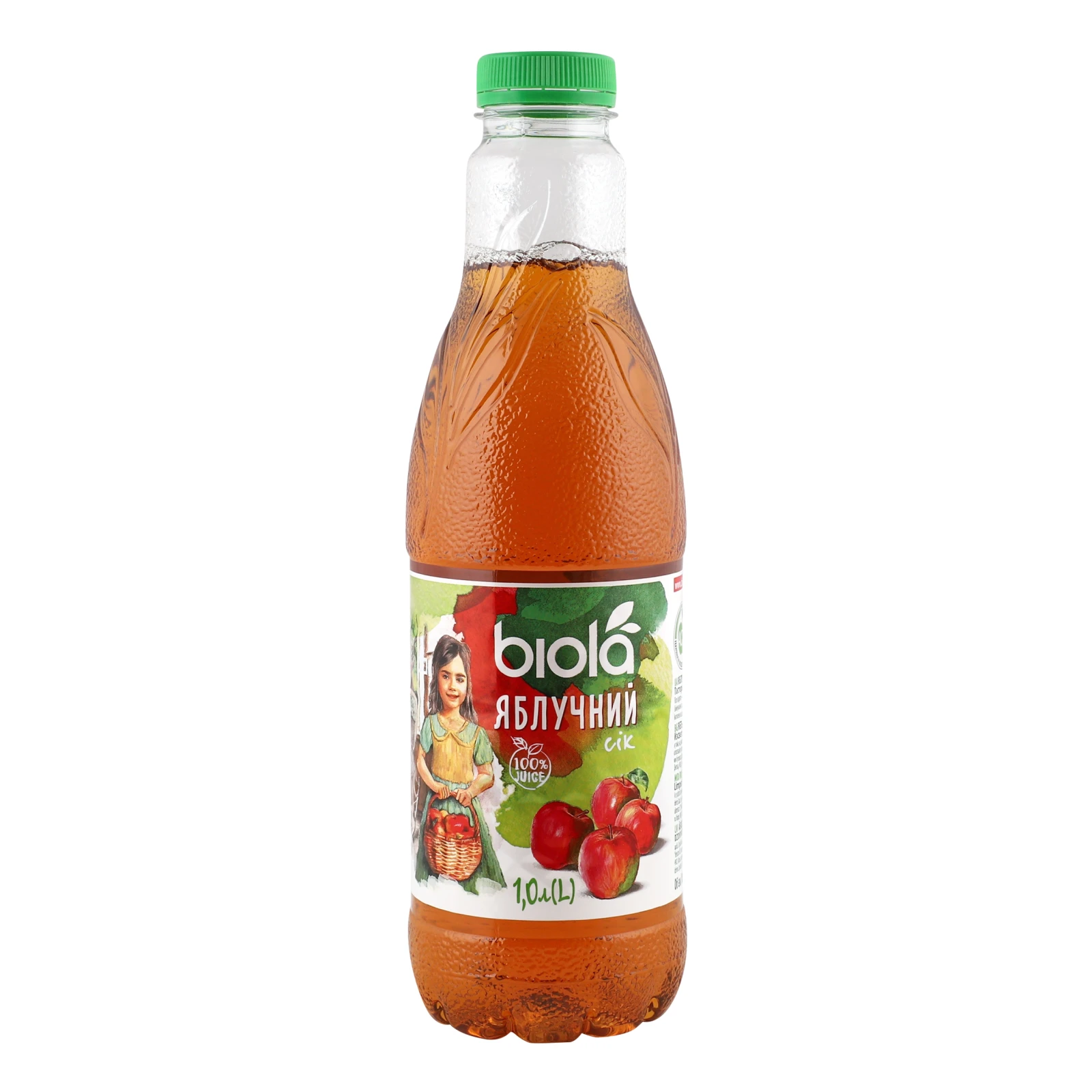 Сік Biola освітлений відновлений пастеризований Яблуко 1л Фото №:1