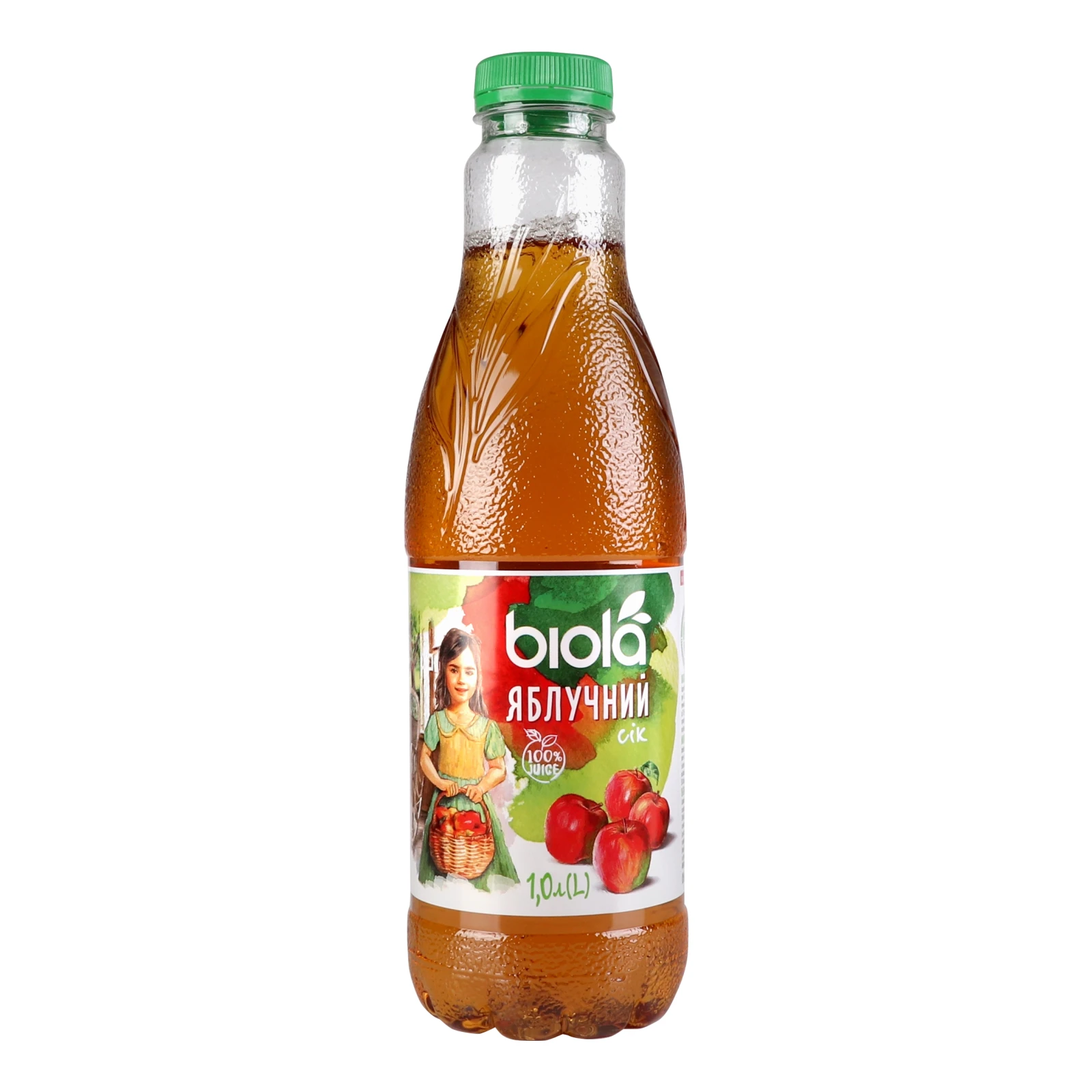 Сік Biola освітлений відновлений пастеризований Яблуко 1л Фото №:1