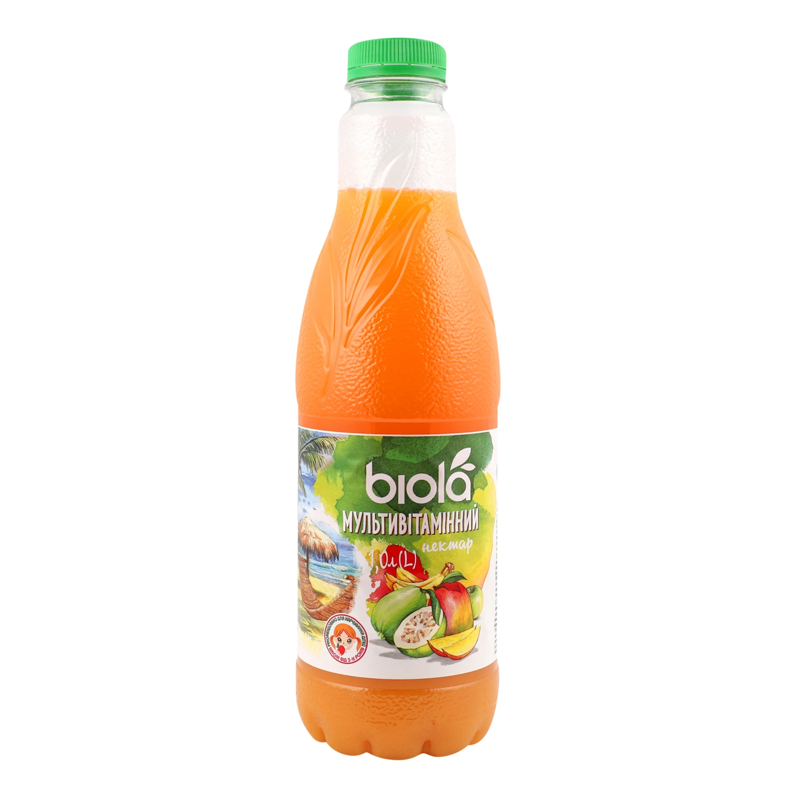 Нектар Biola неосвітлений пастеризований Мультивітамін 1л Фото №:1
