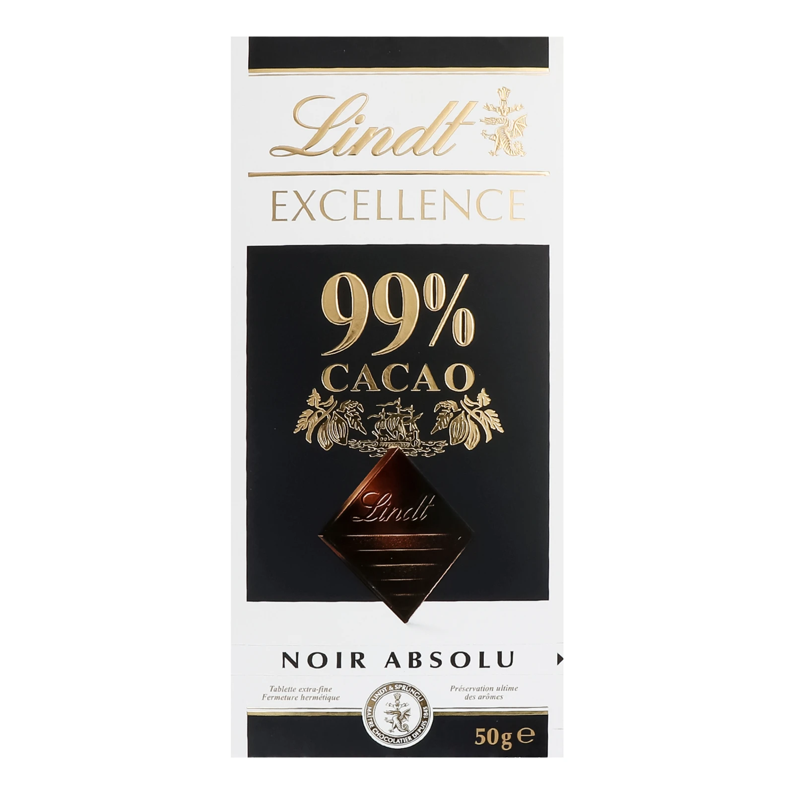 Шоколад Lindt Excellence темний гіркий 99% 50г Фото №:1
