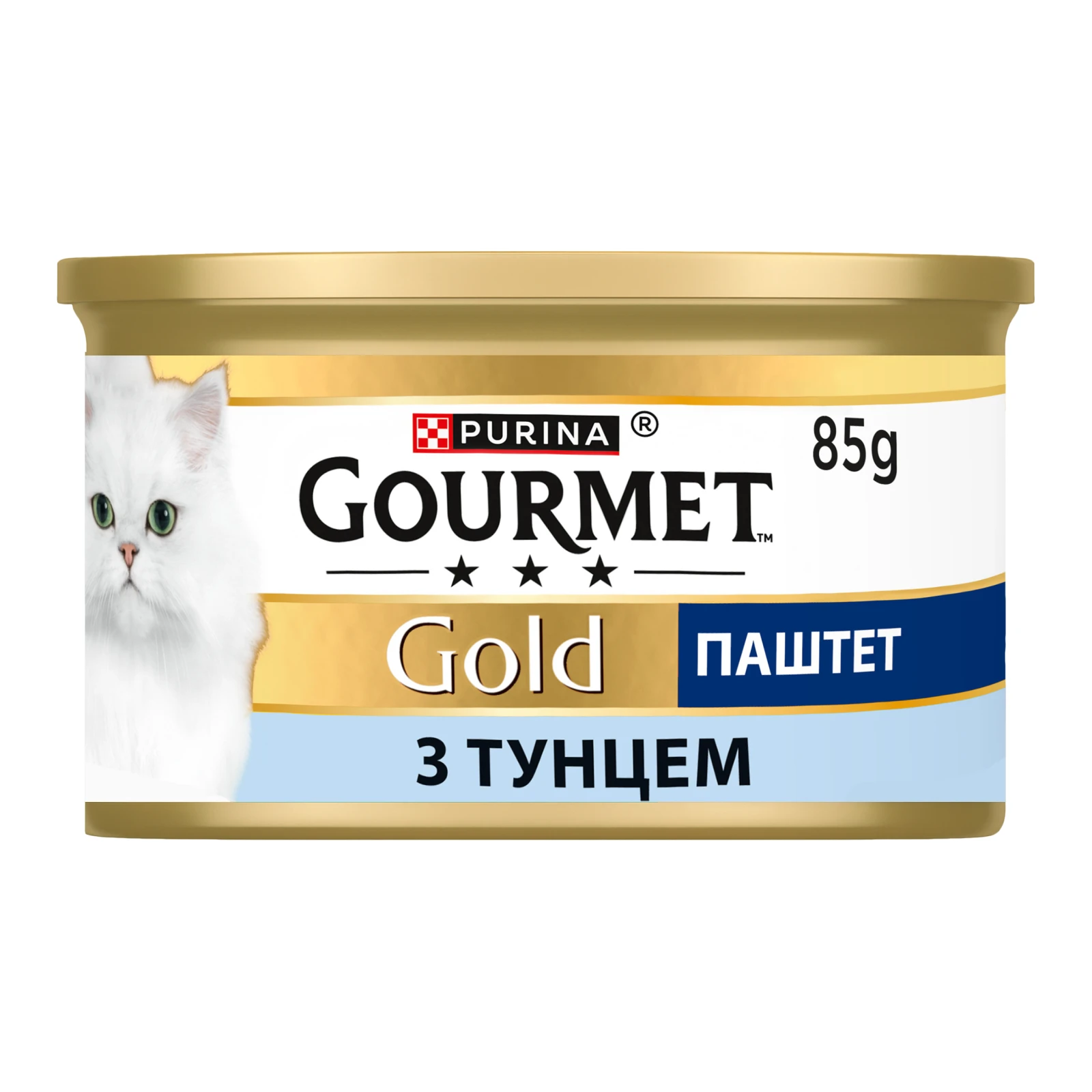 Корм для котів Gourmet Gold паштет консервований повнораціонний для дорослих котів з тунцем 85г Фото №:1