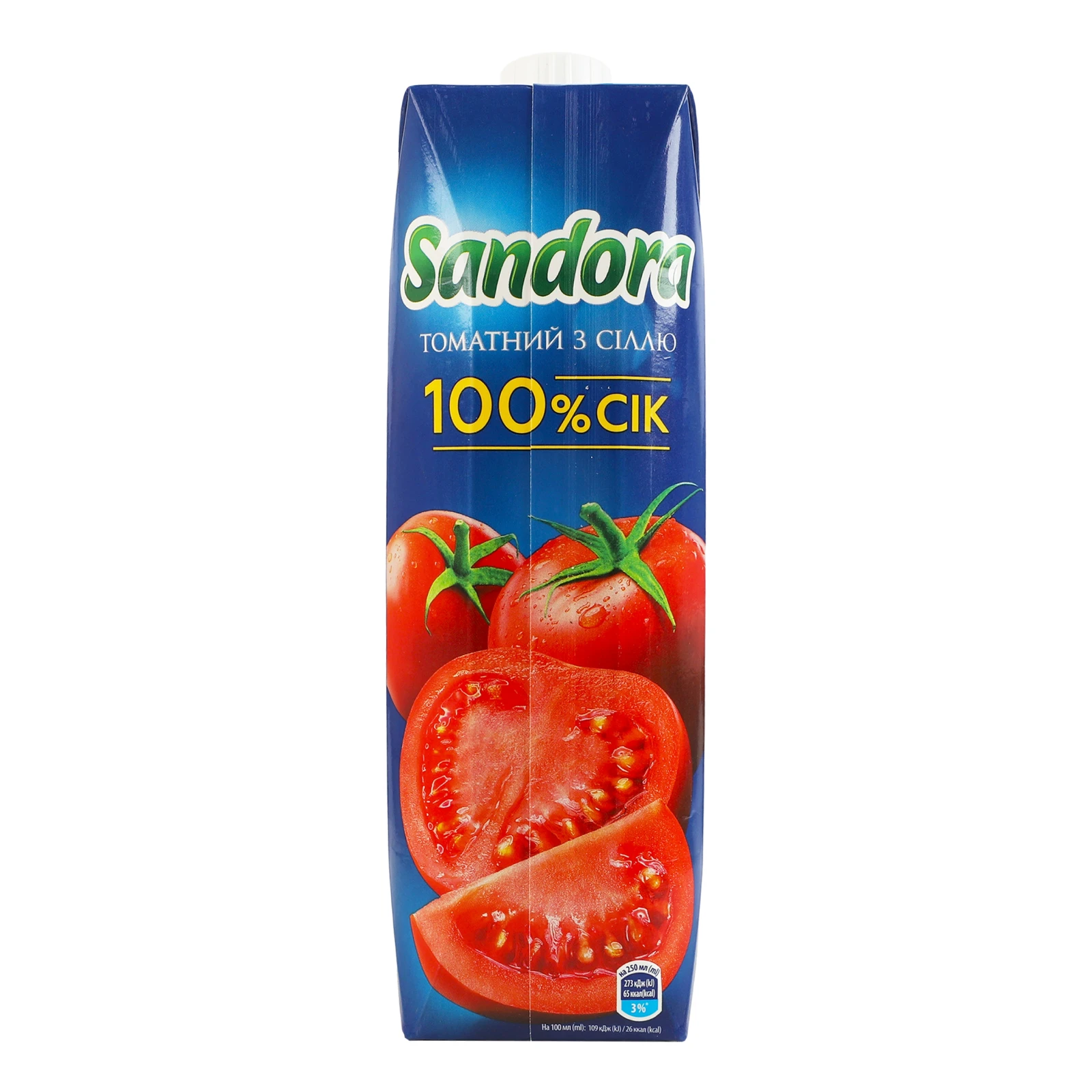 Сік Sandora відновлений стерилізований Томатний з сіллю 950мл Фото №:2