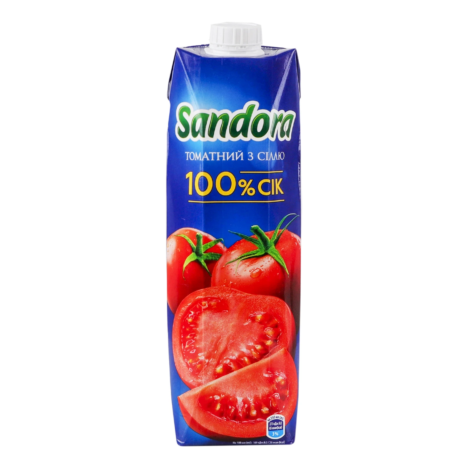 Сік Sandora відновлений стерилізований Томатний з сіллю 950мл Фото №:1