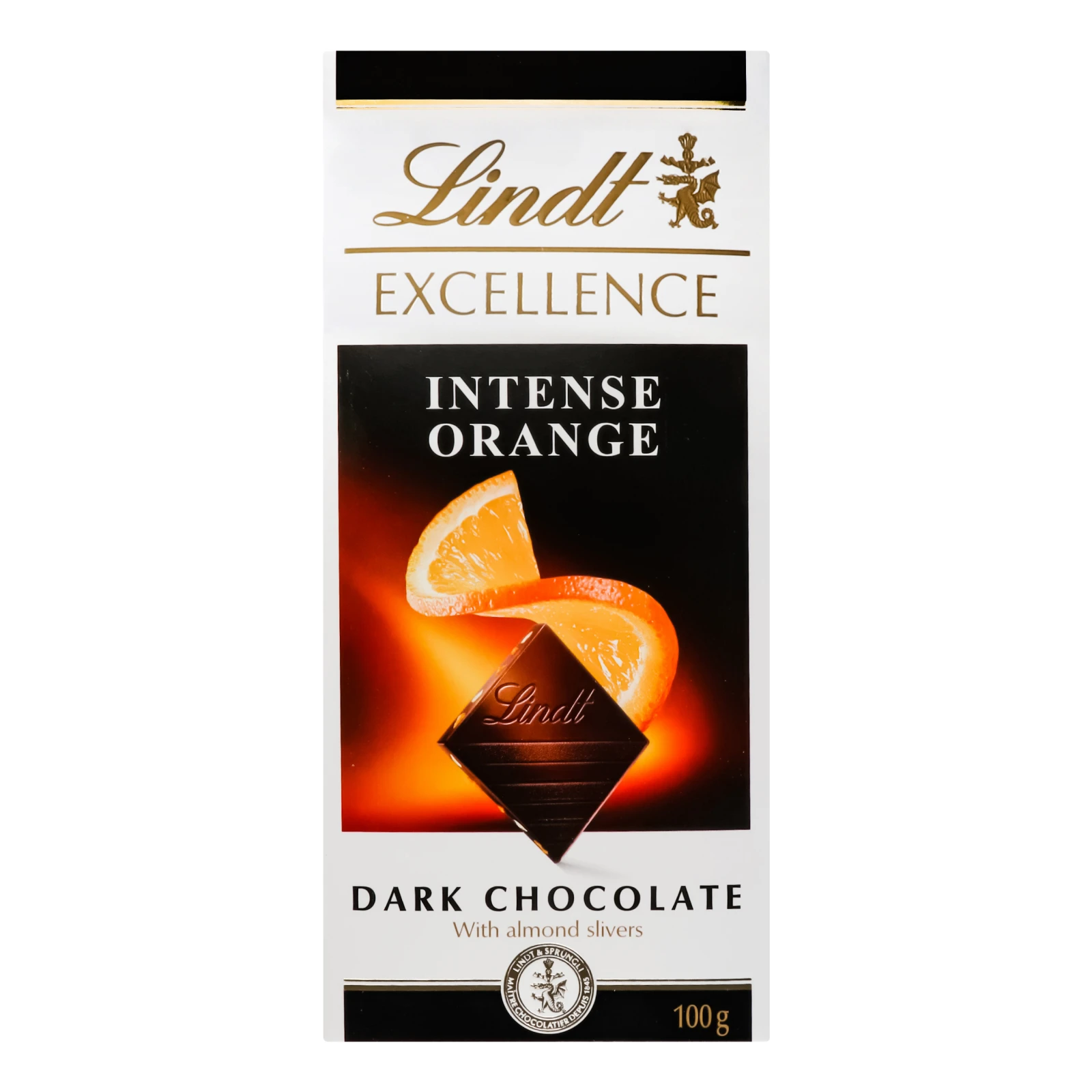 Шоколад Lindt Excellence Intense Orange чорний з апельсином 100г Фото №:1