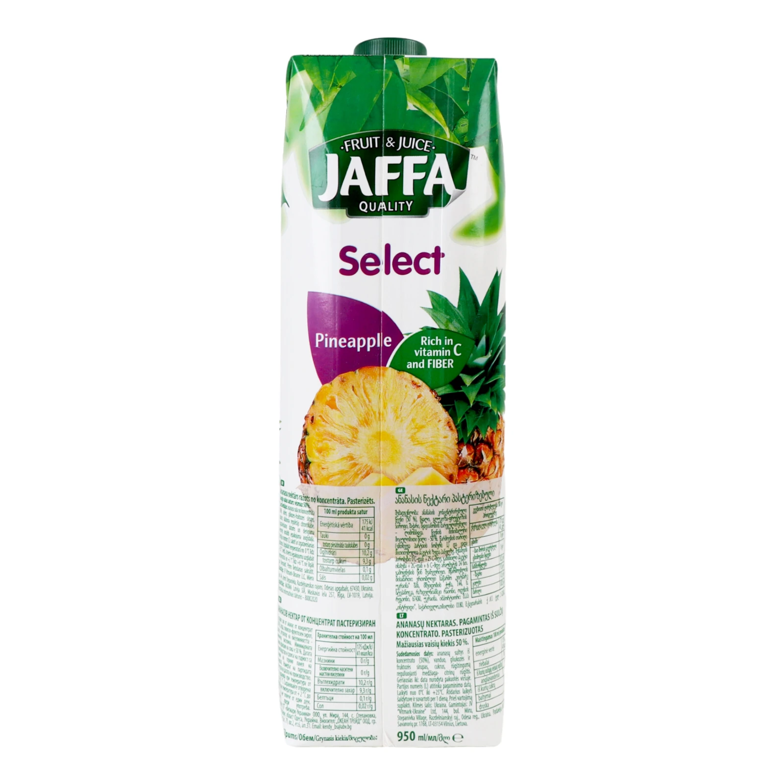 Нектар Jaffa Select пастеризований ананасовий 950мл Фото №:2