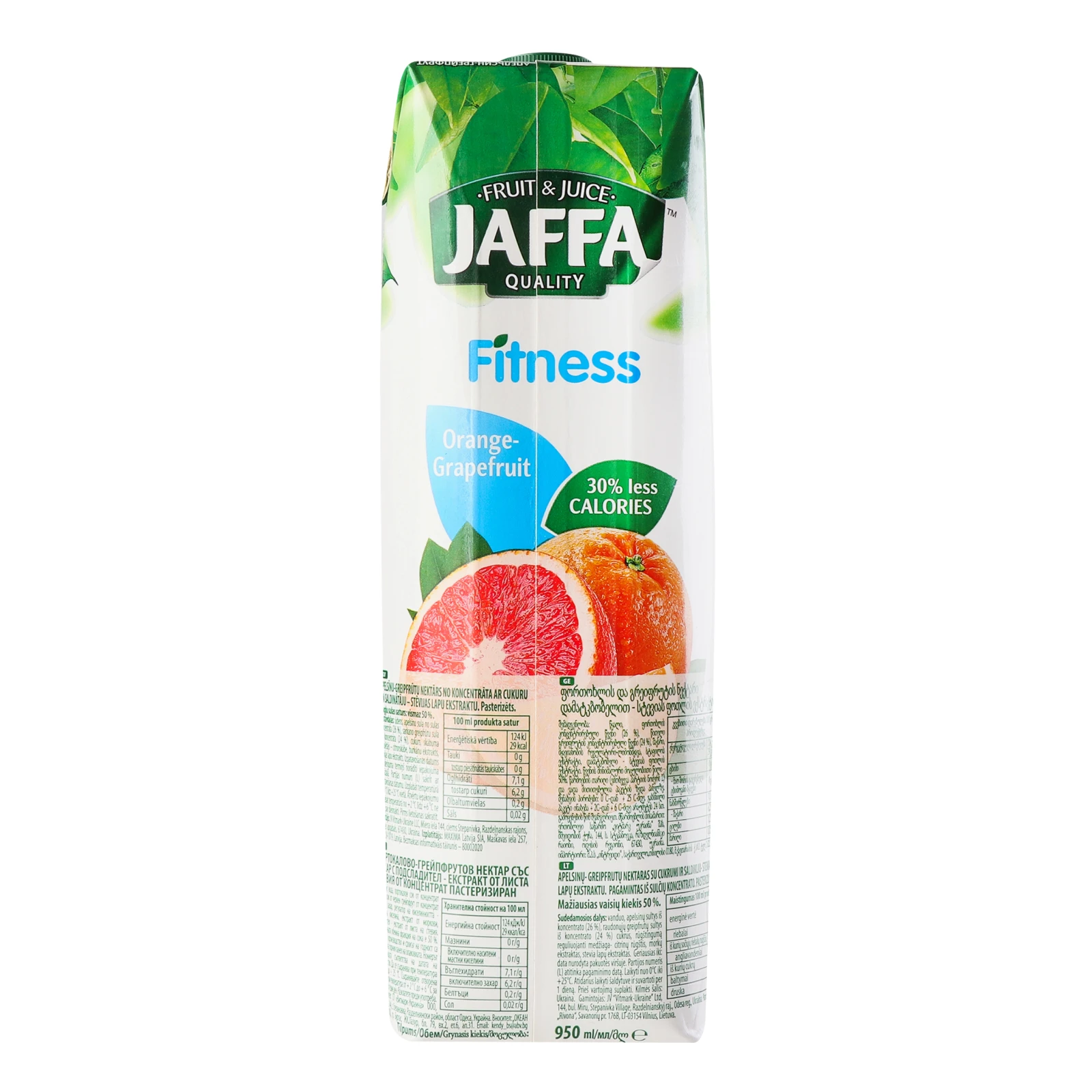 Нектар Jaffa Fitness пастеризований апельсиново-грейпфрутовий 950мл фото 2