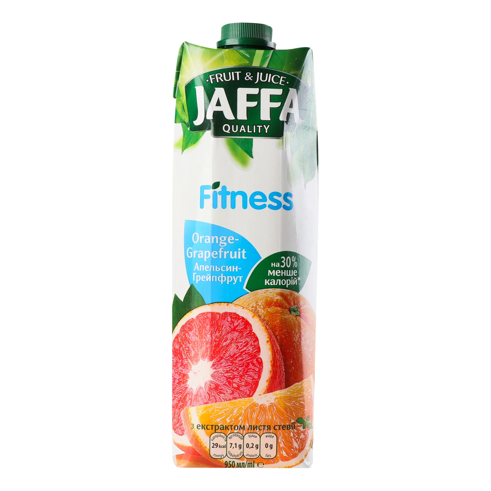 Нектар Jaffa Fitness апельсиново-грейпфрутовий пастеризований 1л Фото навігації №:1