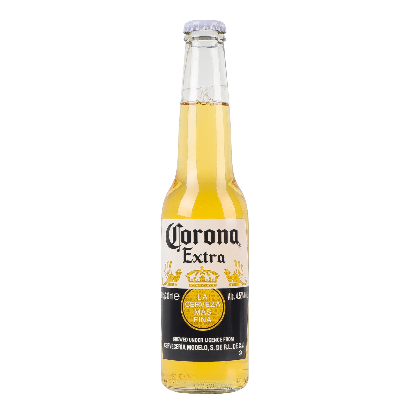 Пиво Corona Extra світле пастеризоване 4.5% 0.33л