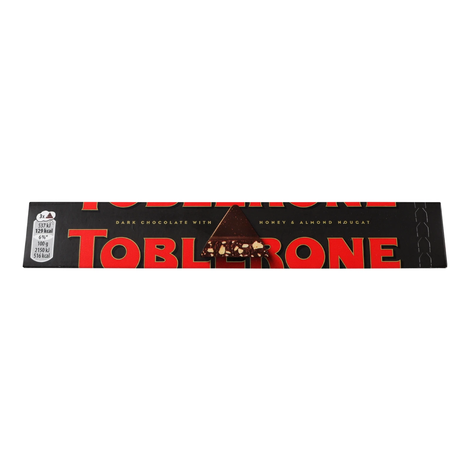 Шоколад Toblerone чорний з медово-мигдальною нугою 100г Фото №:1