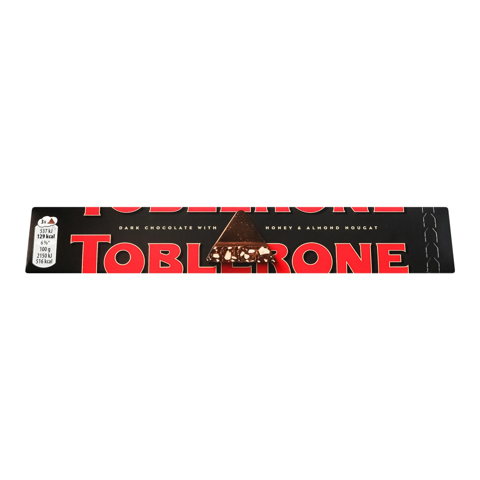 Шоколад Toblerone чорний з медово-мигдальною нугою 100г Фото №:1