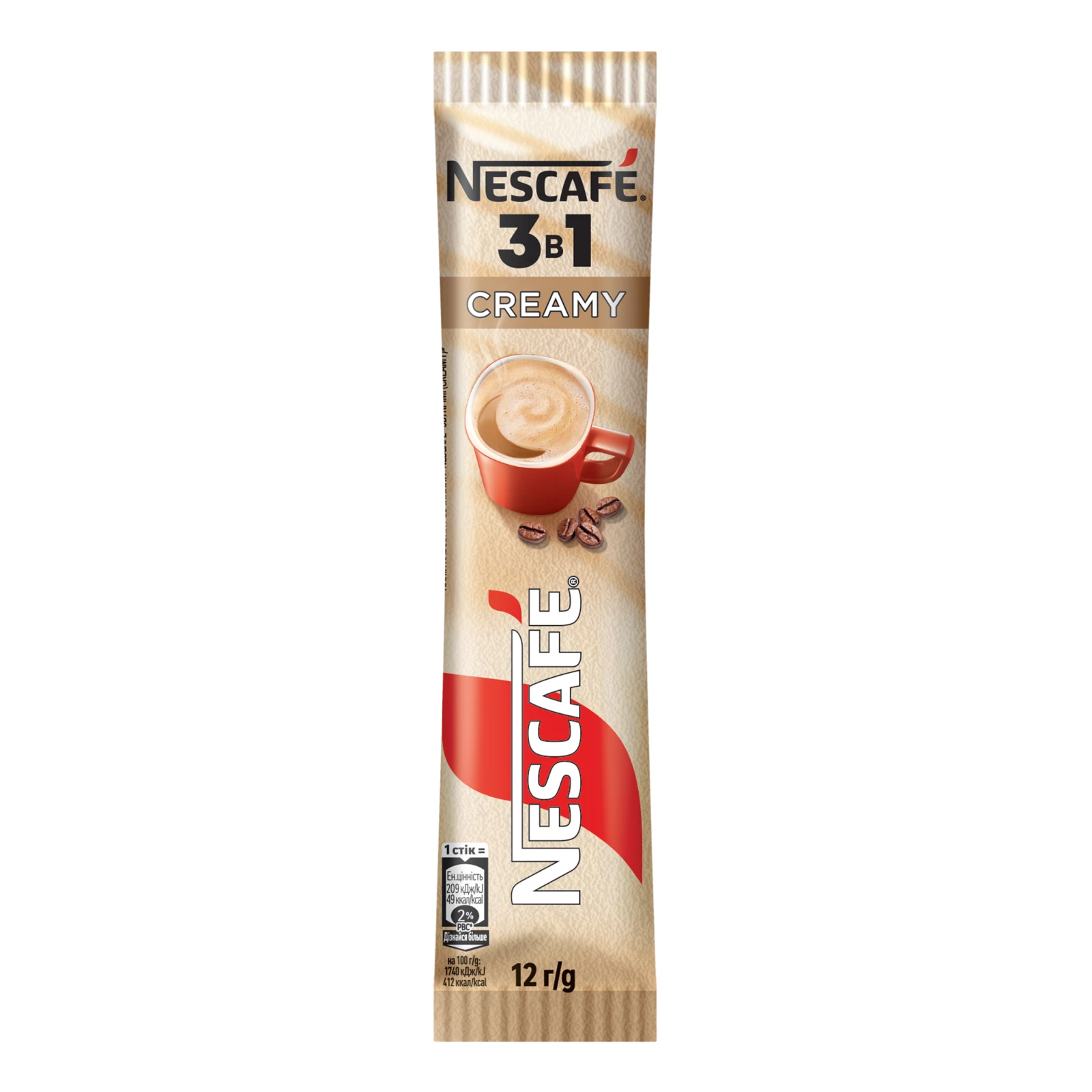 Кава Nescafe 12г Creamy 3в1 стік Фото навігації №:1