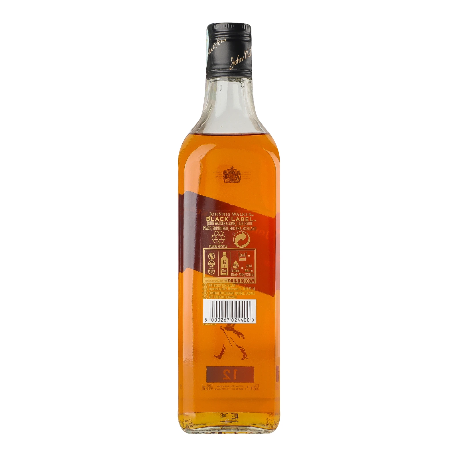 Віскі Johnnie Walker Black label 12YO 40% 0.5л Фото №:2