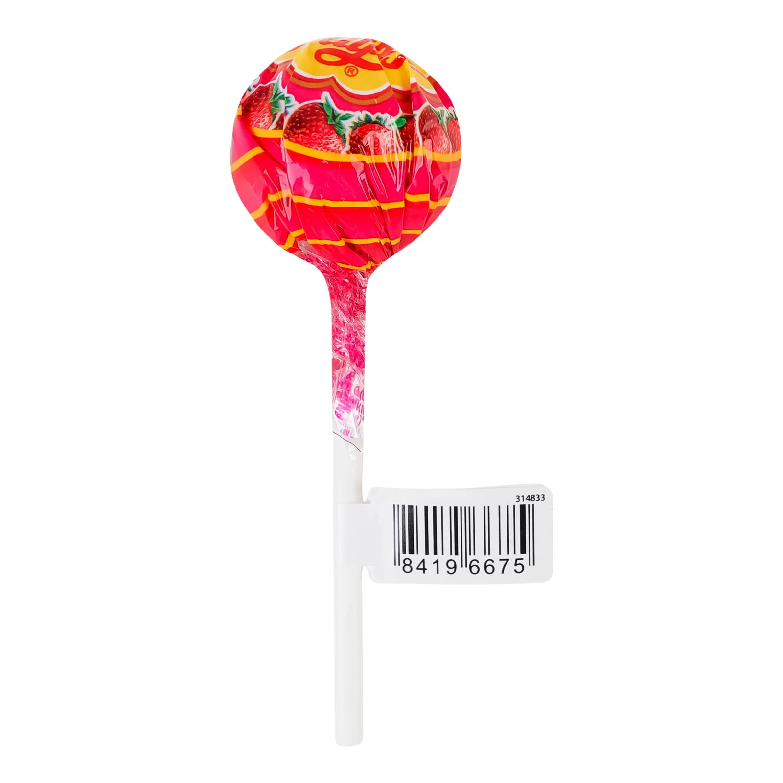 Цукерки Chupa Chups зі смаками яблука, винограду, апельсина, полуниці 11г Фото №:2