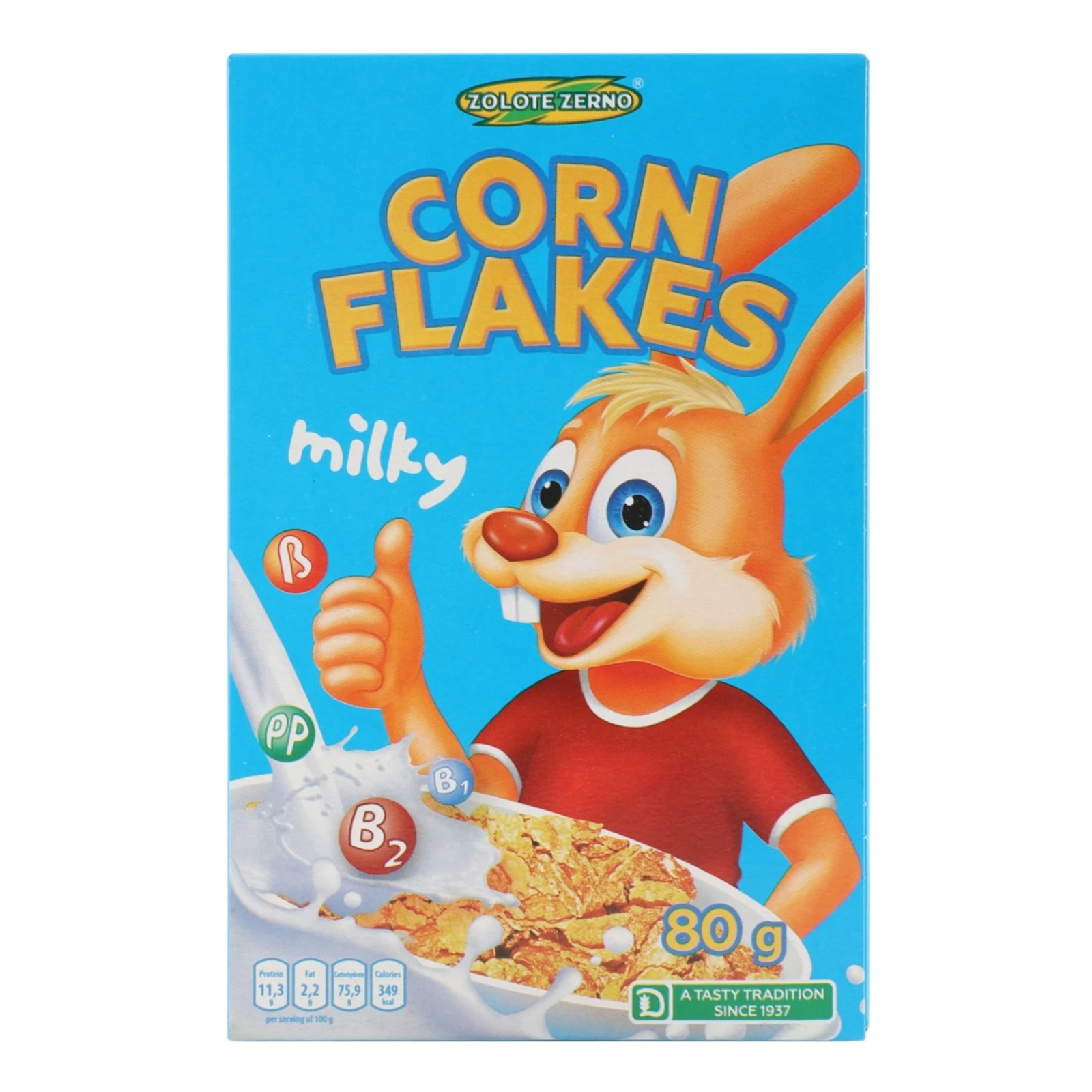 Сніданок сухий Золоте Зерно пластівці кукурудзяні глазуровані цукровою глазур'ю Молочні 80г Фото №:2