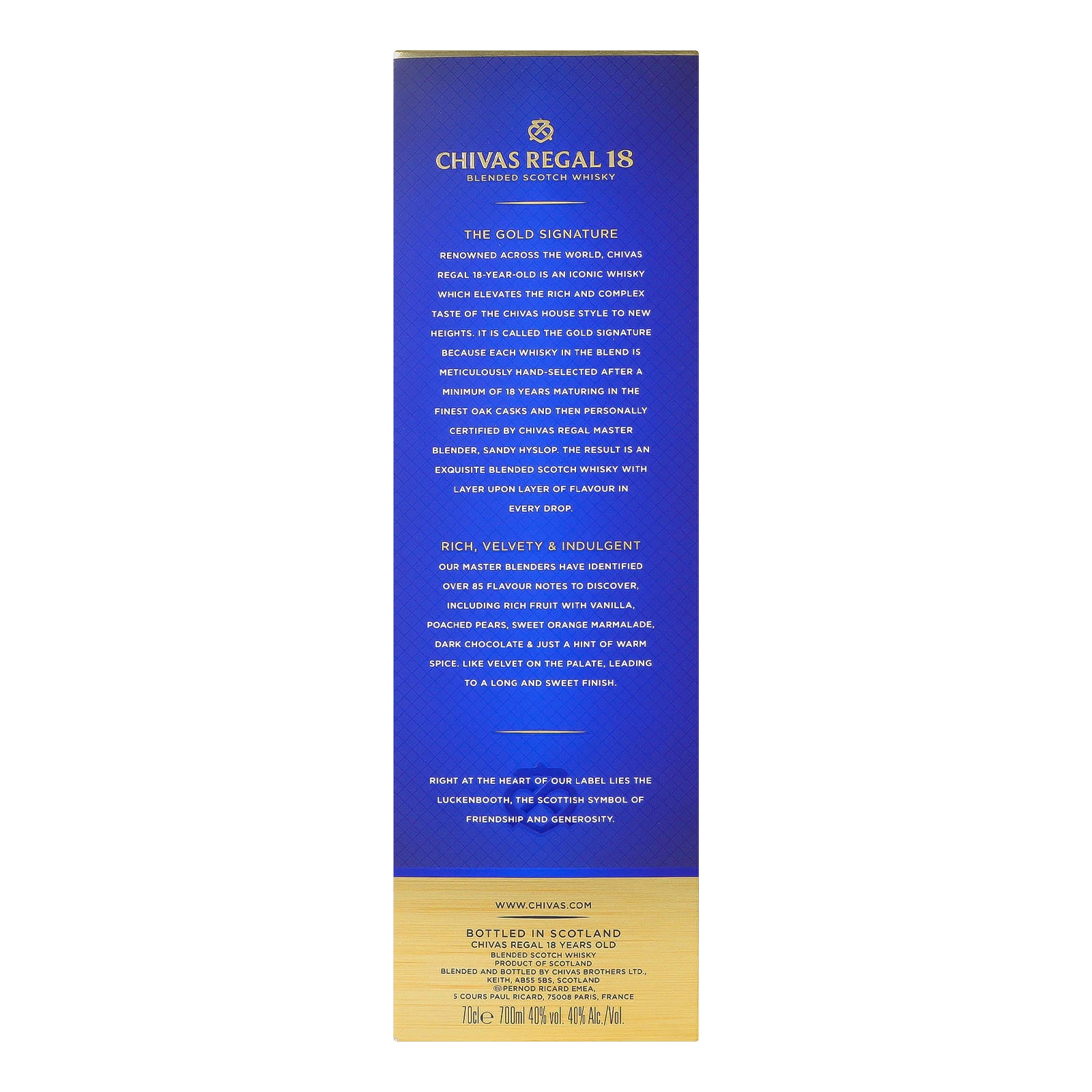 Віскі Chivas Regal 18YO шотландське купажоване 40% 0.7л фото 2