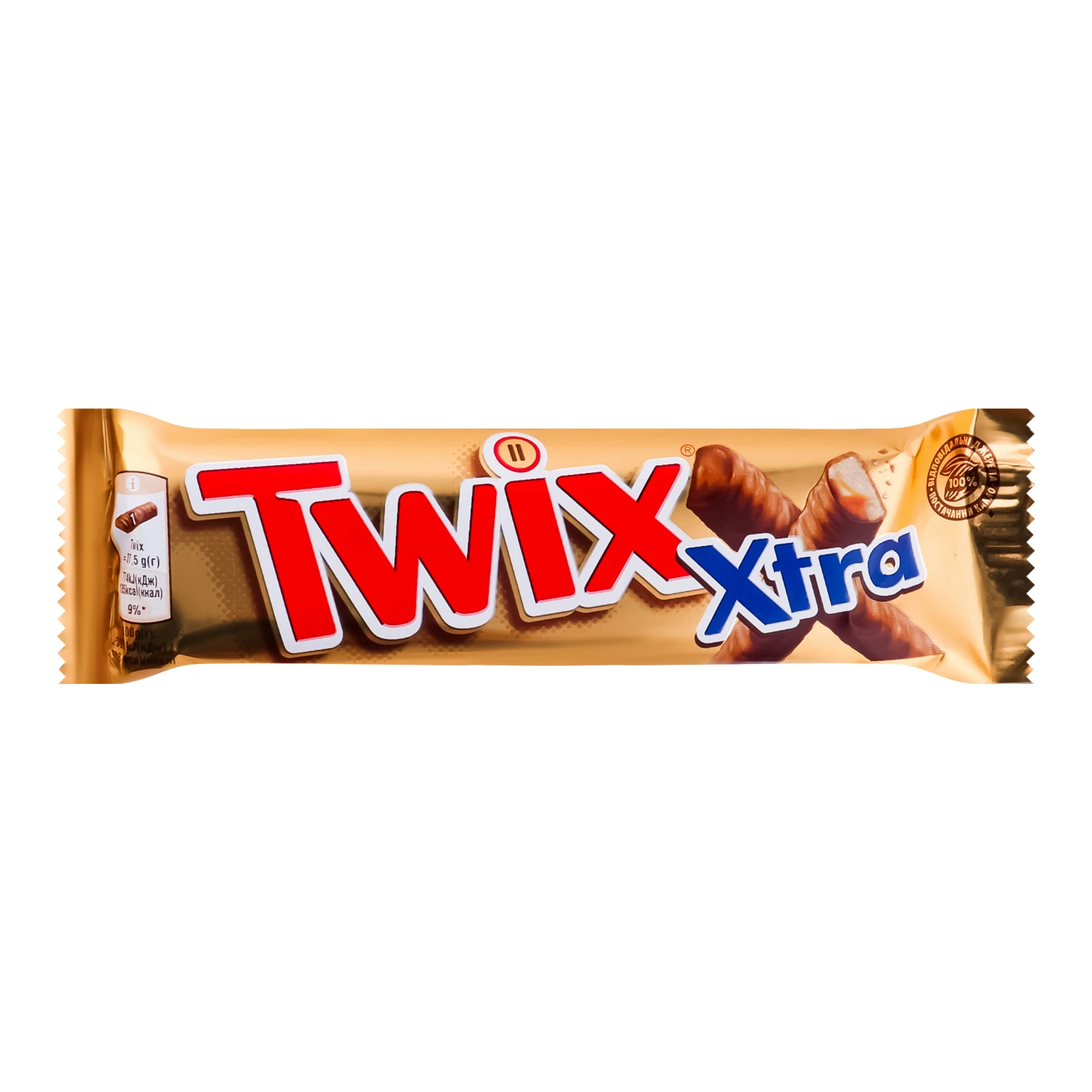 Печиво Twix Xtra пісочне з карамеллю вкрите молочним шоколадом 2*37.5г/уп Фото №:1