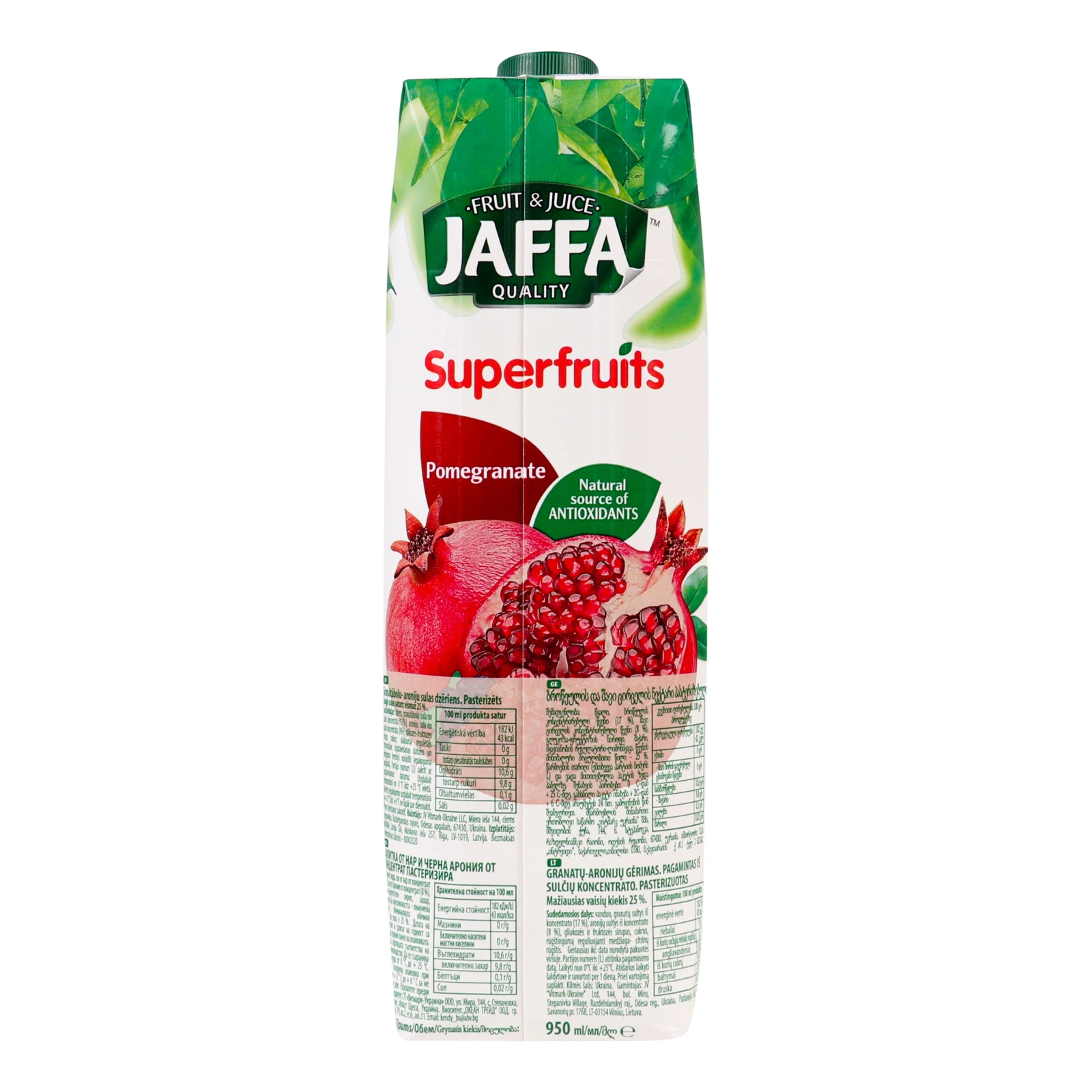 Нектар Jaffa Superfruits пастеризований Ганатовий 950мл Фото №:2