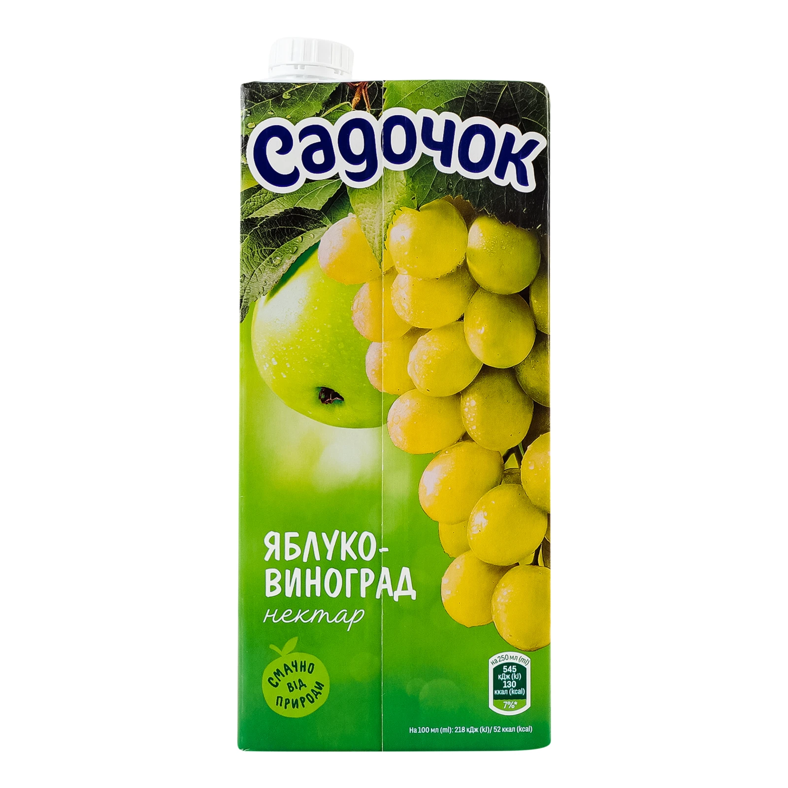 Нектар Садочок освітлений пастеризований Яблуко-виноград 950мл Фото №:2