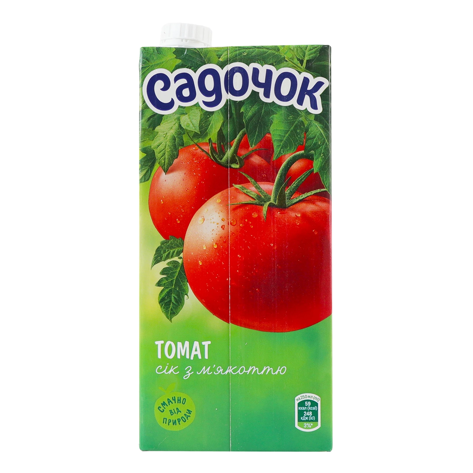 Сік Садочок з м'якоттю стерилізований Томат 950мл Фото №:2