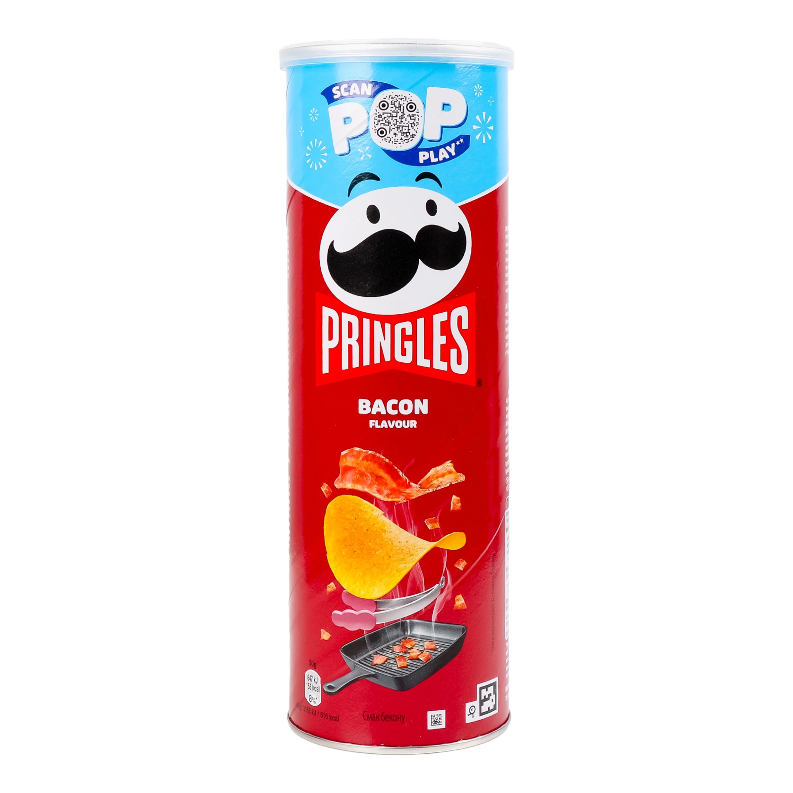 Чипси Pringles картопляні зі смаком Бекону 165г