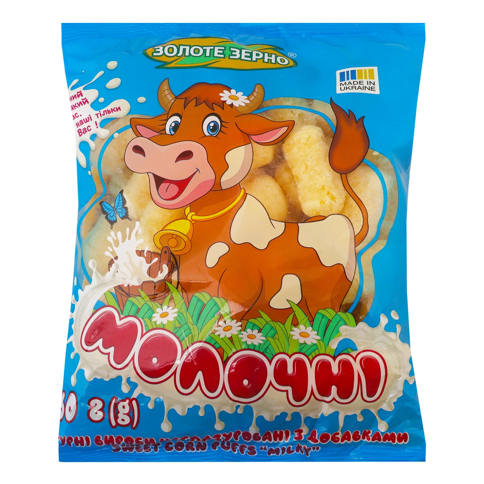 Палички кукурудзяні Золоте Зерно неглазуровані Молочні 60г Фото №:1