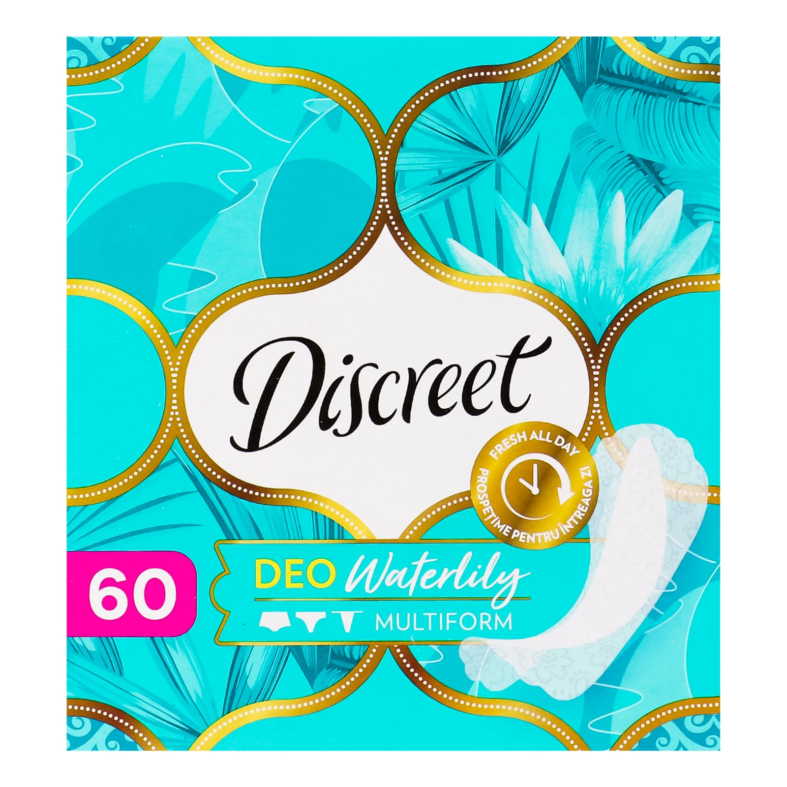 Прокладки Discreet Deo Water Lily Multiform 60шт щоденні Фото №:2