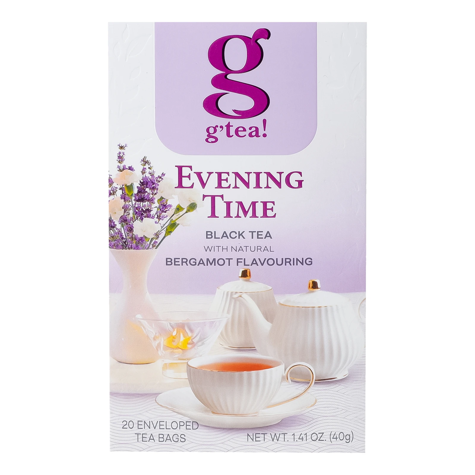 Чай G'tea! Evening time чорний байховий дрібний з ароматом бергамота 20х2г