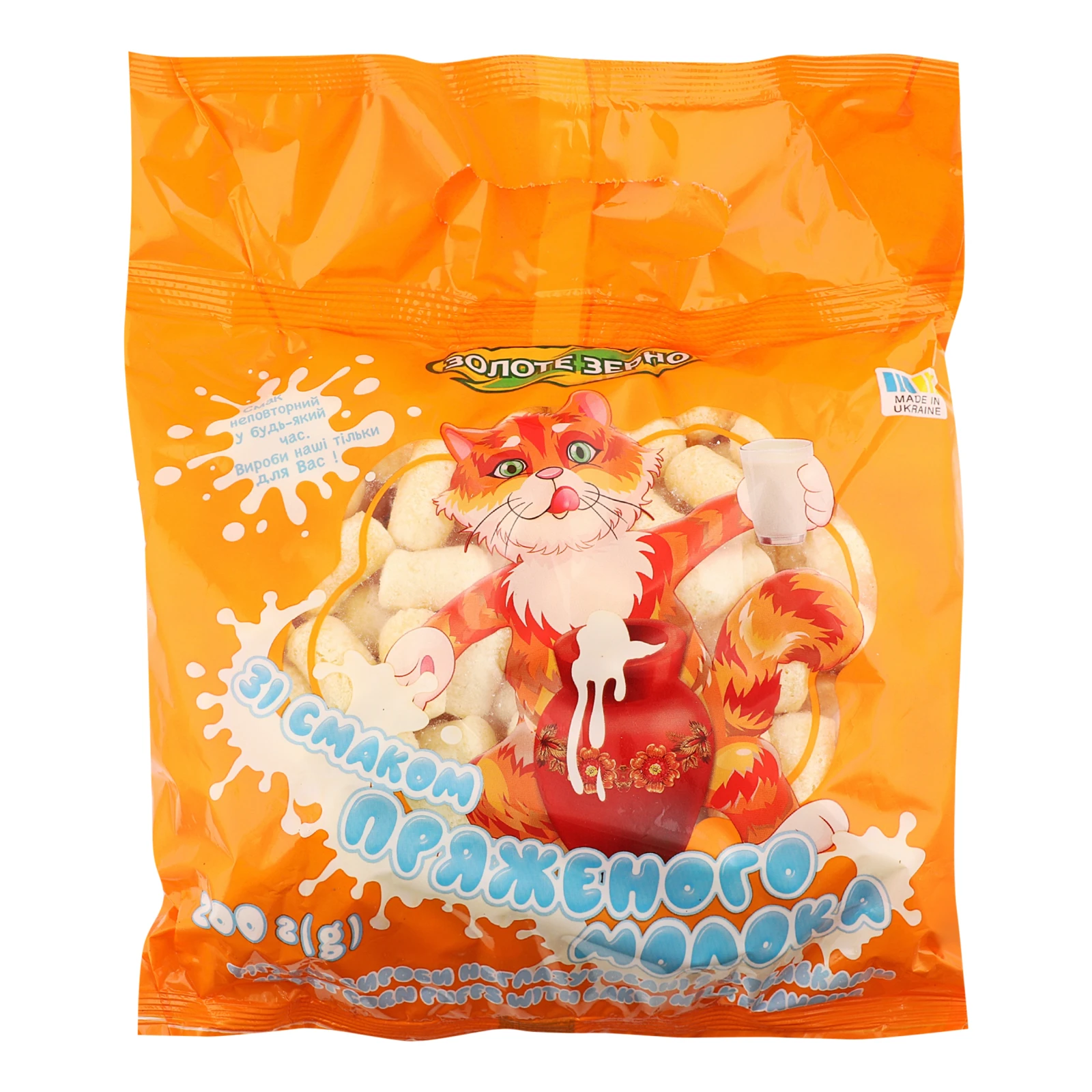 Палички кукурудзяні Золоте Зерно неглазуровані зі смаком пряженого молока 200г Фото №:1