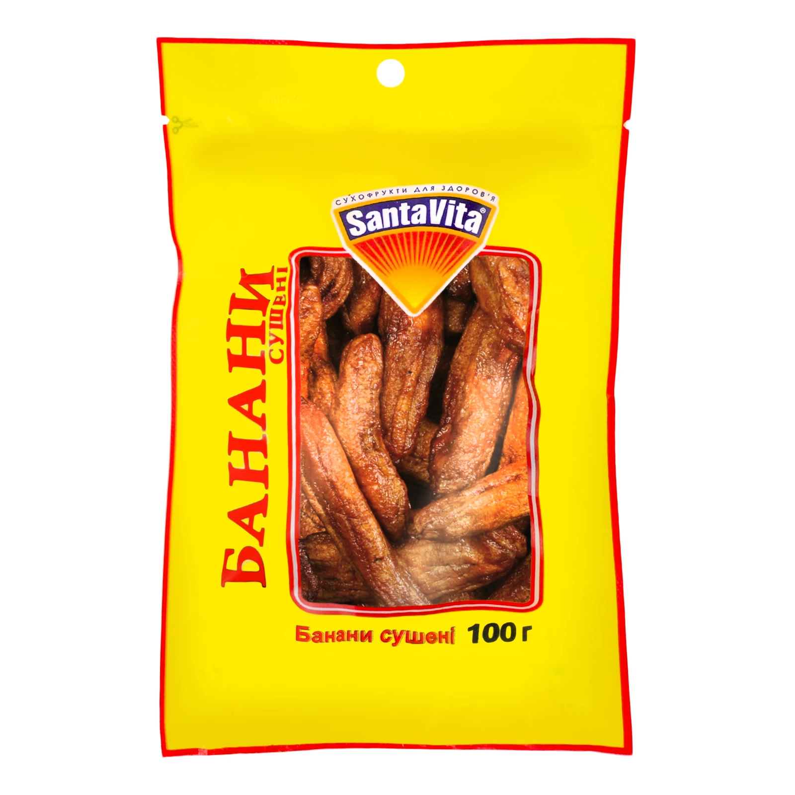 Банани Santa Vita сушені 100г Фото №:1