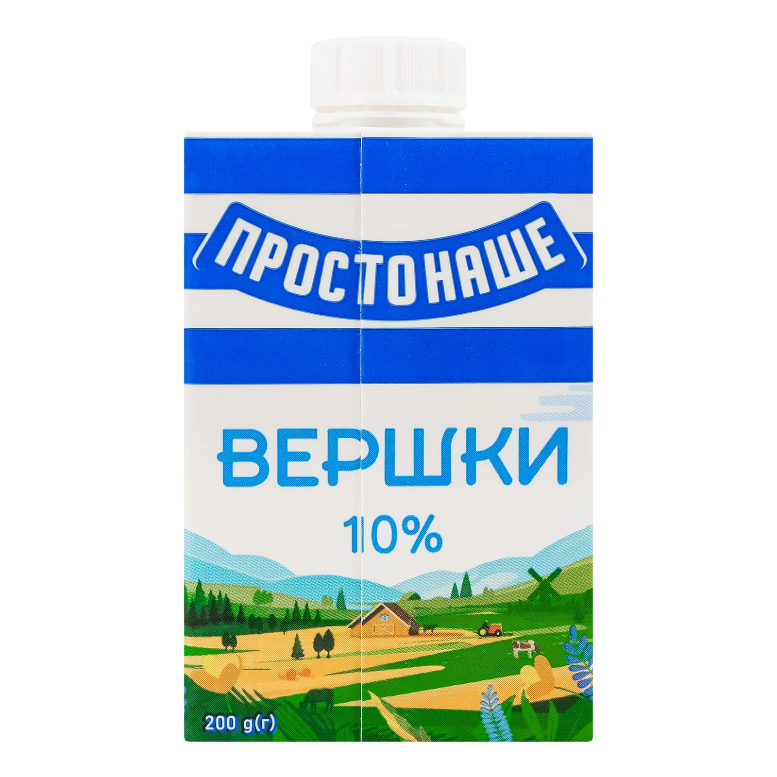 Вершки Простонаше стерилізовані 10% 200г Фото №:2