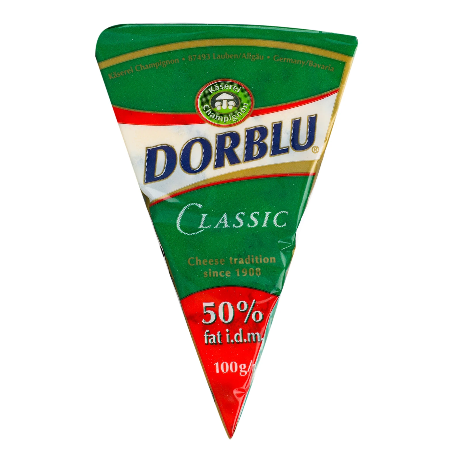 Сир Kaserei Сhampignon Dorblu Classic напівтвердий з блакитною пліснявою 50% 100г Фото №:1