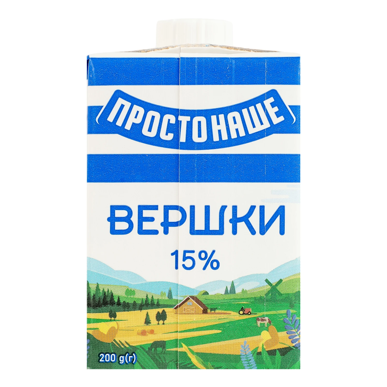Вершки Простонаше стерилізовані 15% 200г фото 2